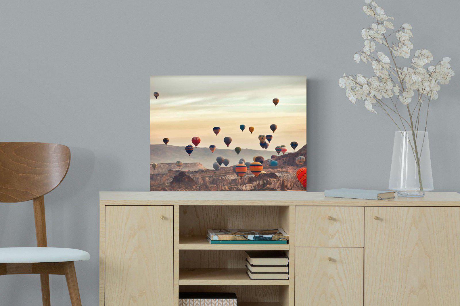 Mountain Balloons-Wall_Art-60 x 45cm-Mounted Canvas-No Frame-Pixalot