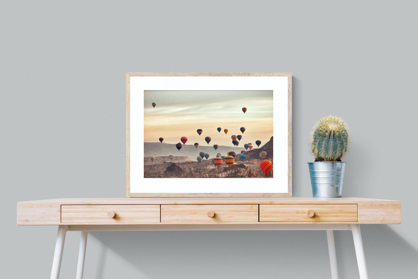 Mountain Balloons-Wall_Art-80 x 60cm-Framed Print-Wood-Pixalot