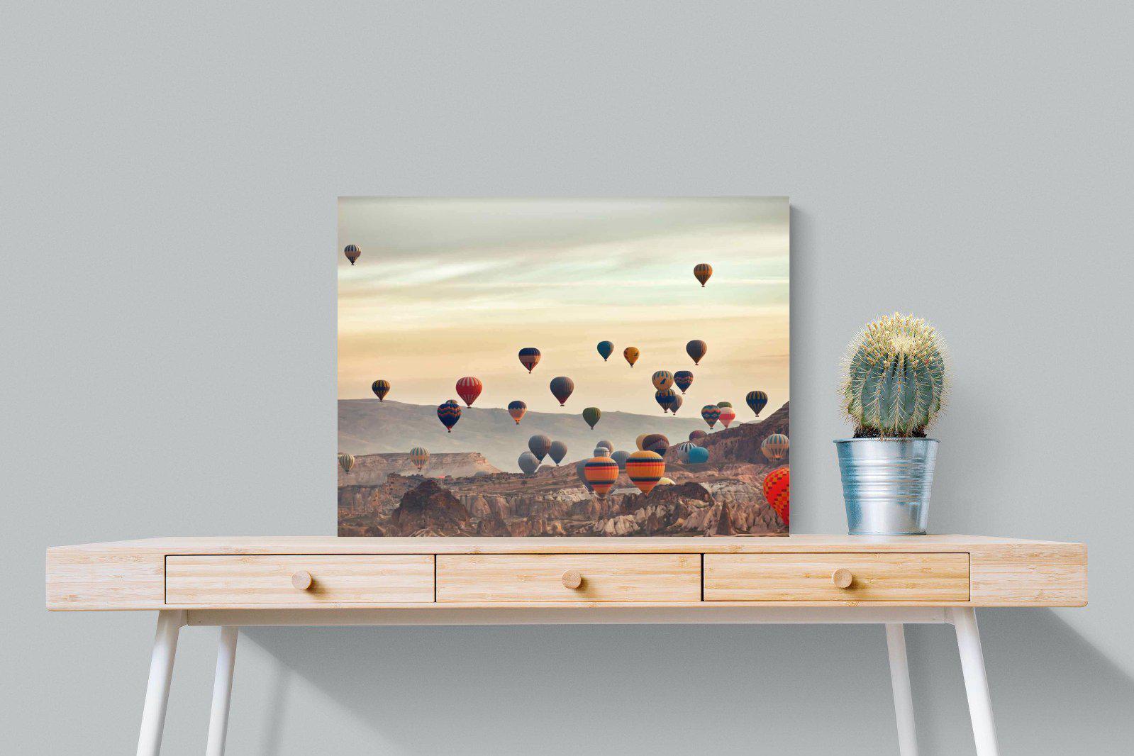 Mountain Balloons-Wall_Art-80 x 60cm-Mounted Canvas-No Frame-Pixalot