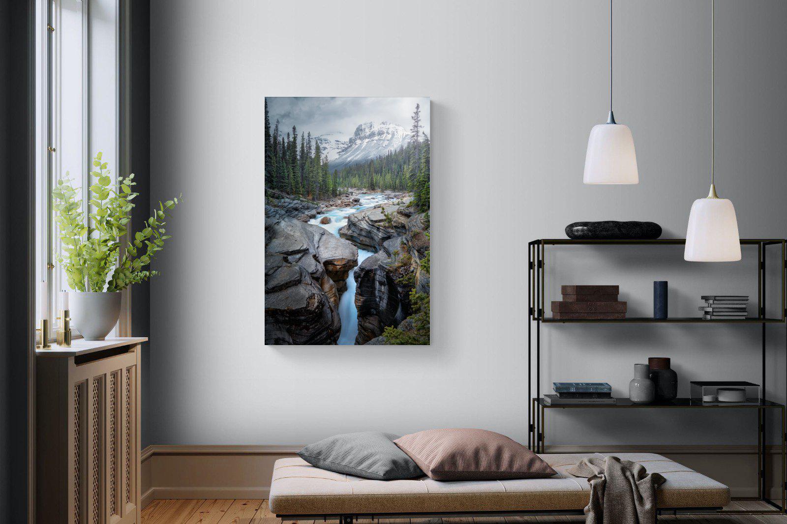Mountain Stream-Wall_Art-100 x 150cm-Mounted Canvas-No Frame-Pixalot