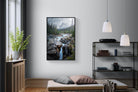 Mountain Stream-Wall_Art-100 x 150cm-Mounted Canvas-Black-Pixalot