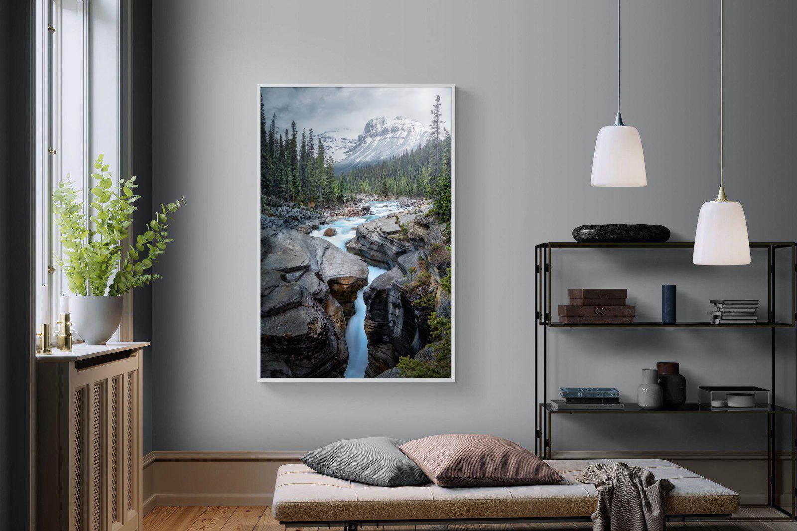 Mountain Stream-Wall_Art-120 x 180cm-Mounted Canvas-White-Pixalot