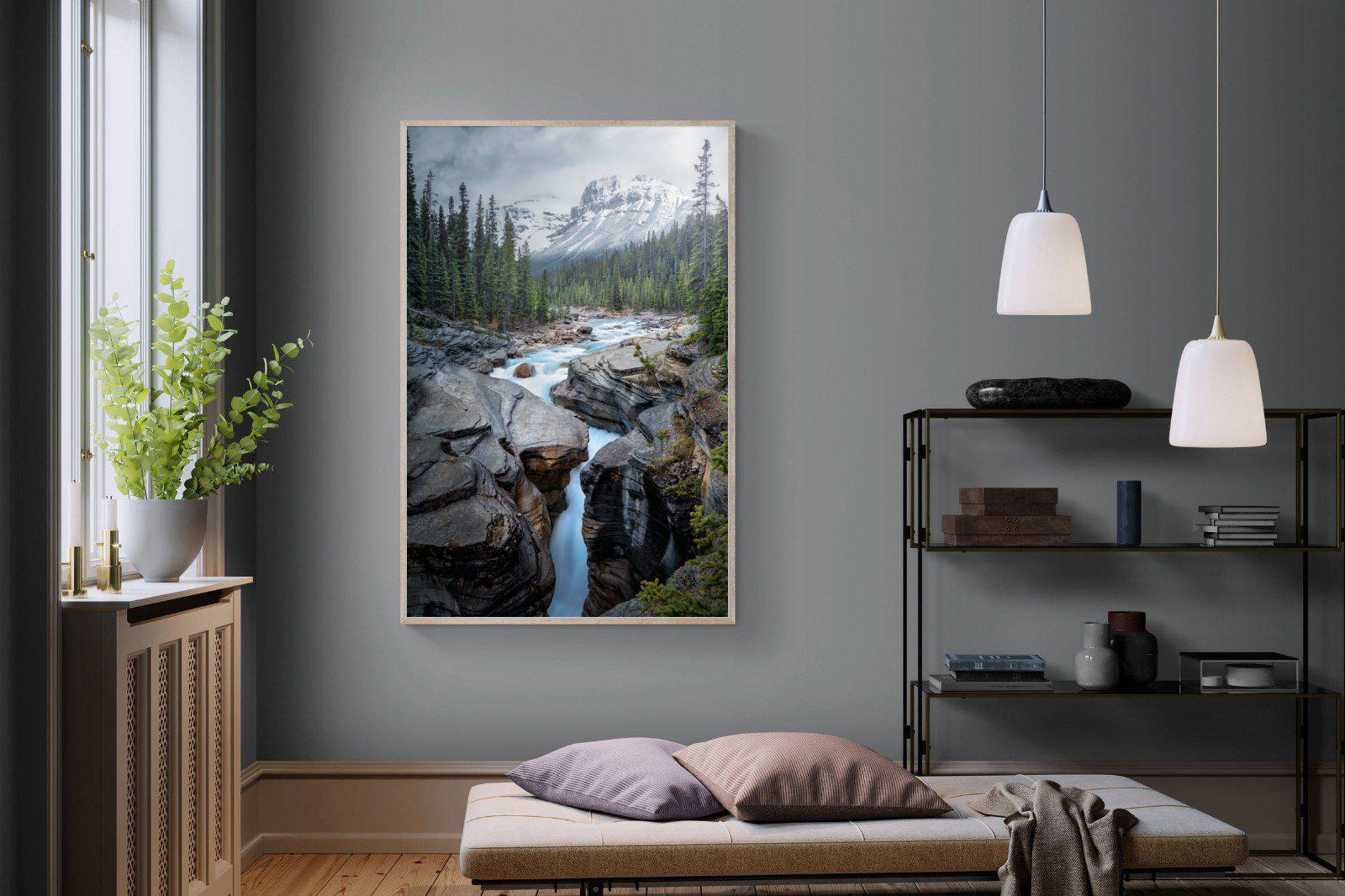 Mountain Stream-Wall_Art-120 x 180cm-Mounted Canvas-Wood-Pixalot