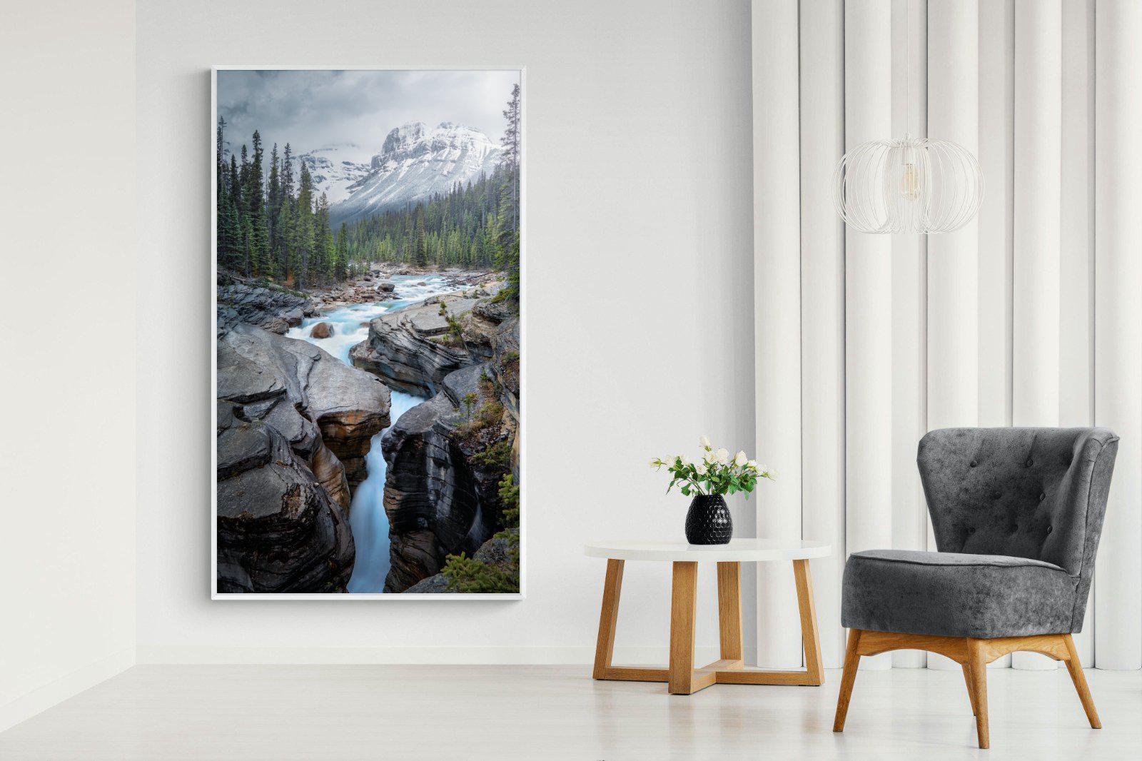 Mountain Stream-Wall_Art-130 x 220cm-Mounted Canvas-White-Pixalot