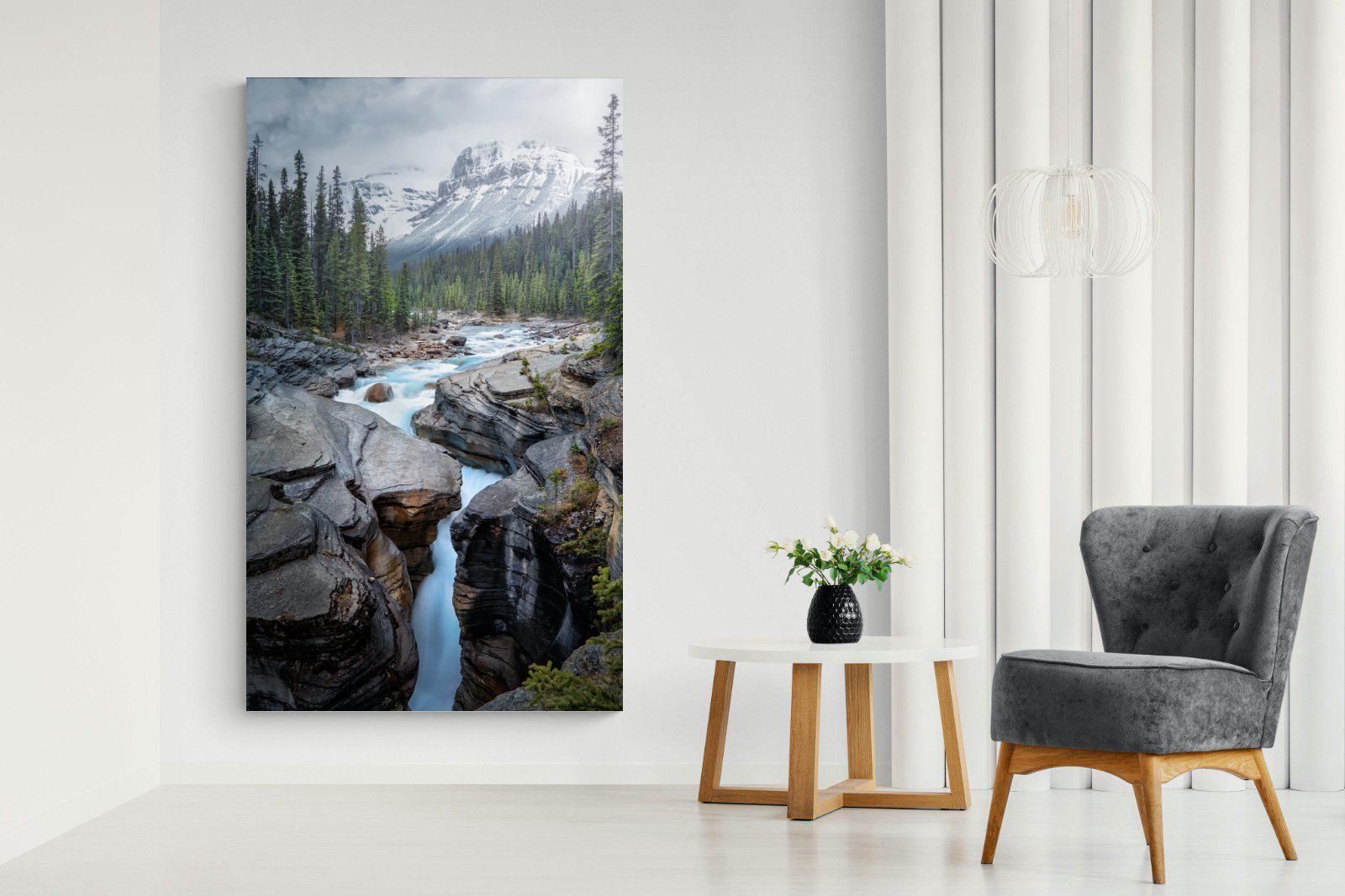 Mountain Stream-Wall_Art-130 x 220cm-Mounted Canvas-No Frame-Pixalot