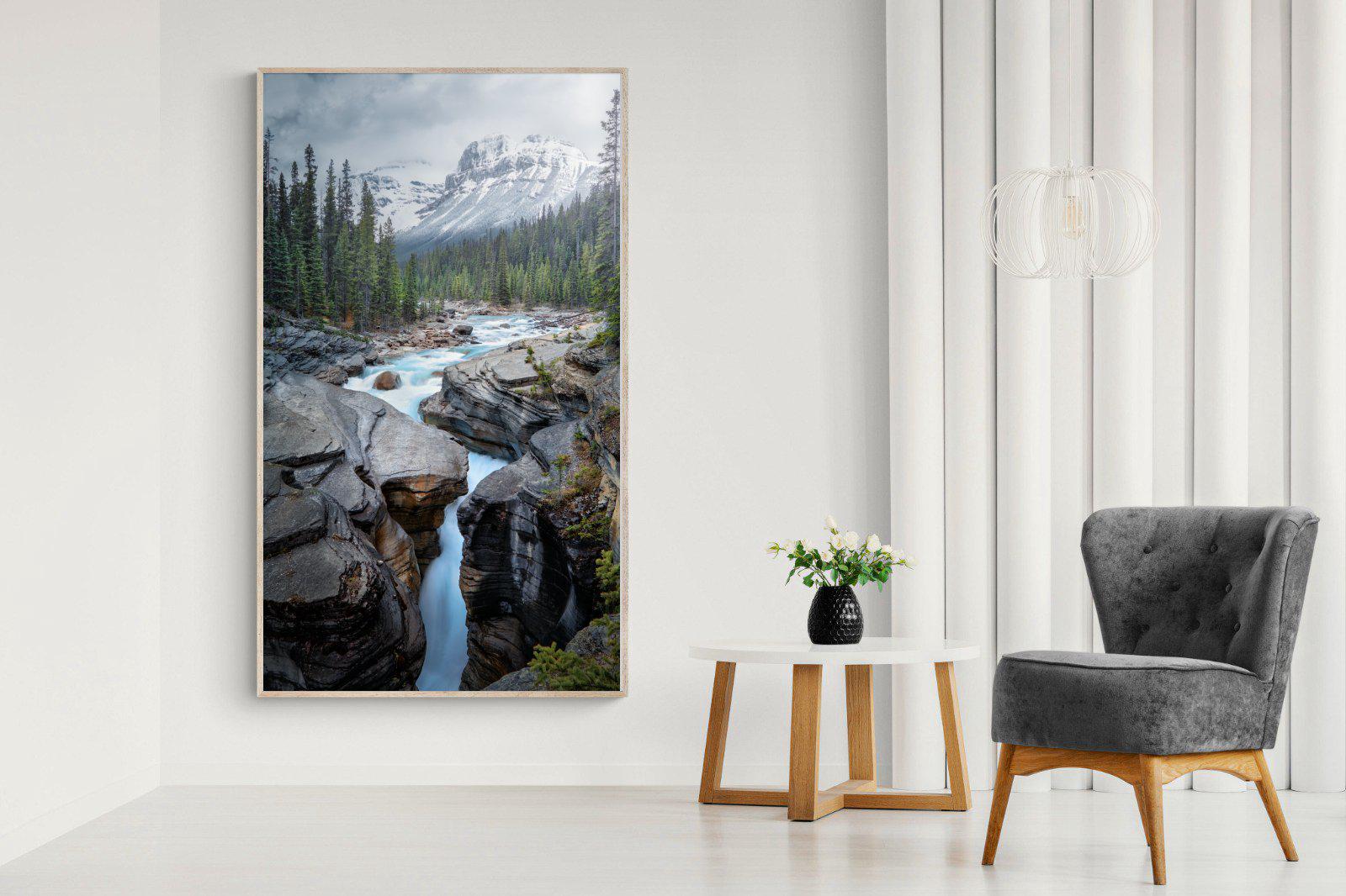 Mountain Stream-Wall_Art-130 x 220cm-Mounted Canvas-Wood-Pixalot