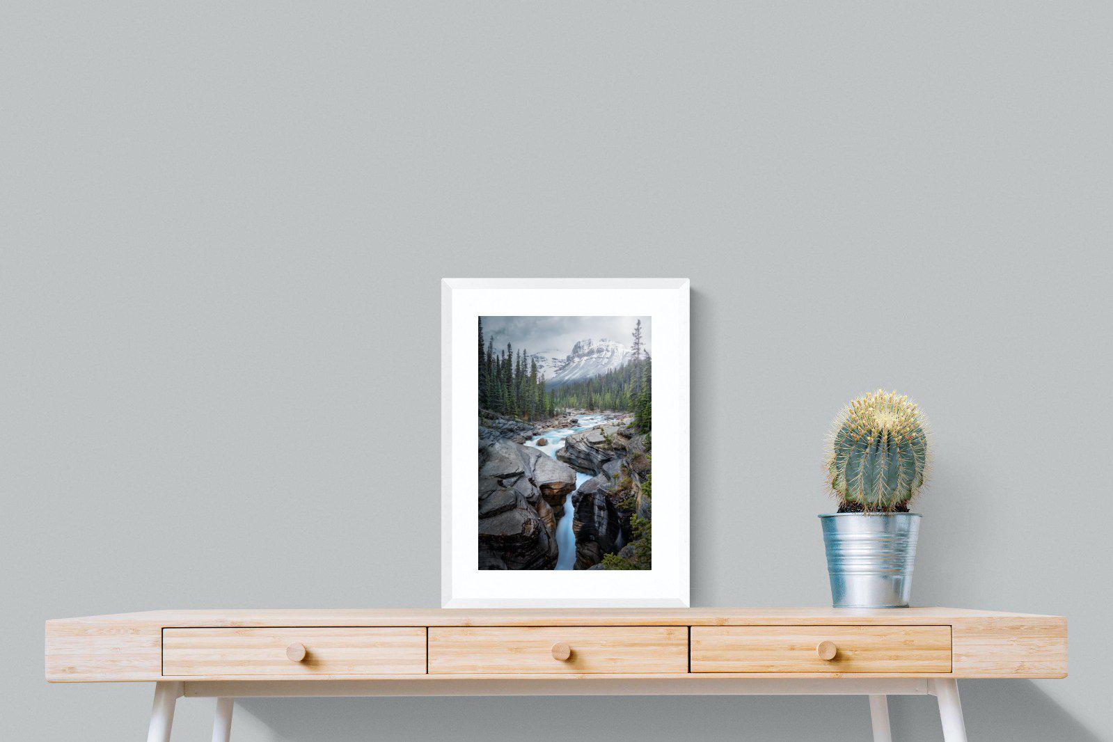Mountain Stream-Wall_Art-45 x 60cm-Framed Print-White-Pixalot