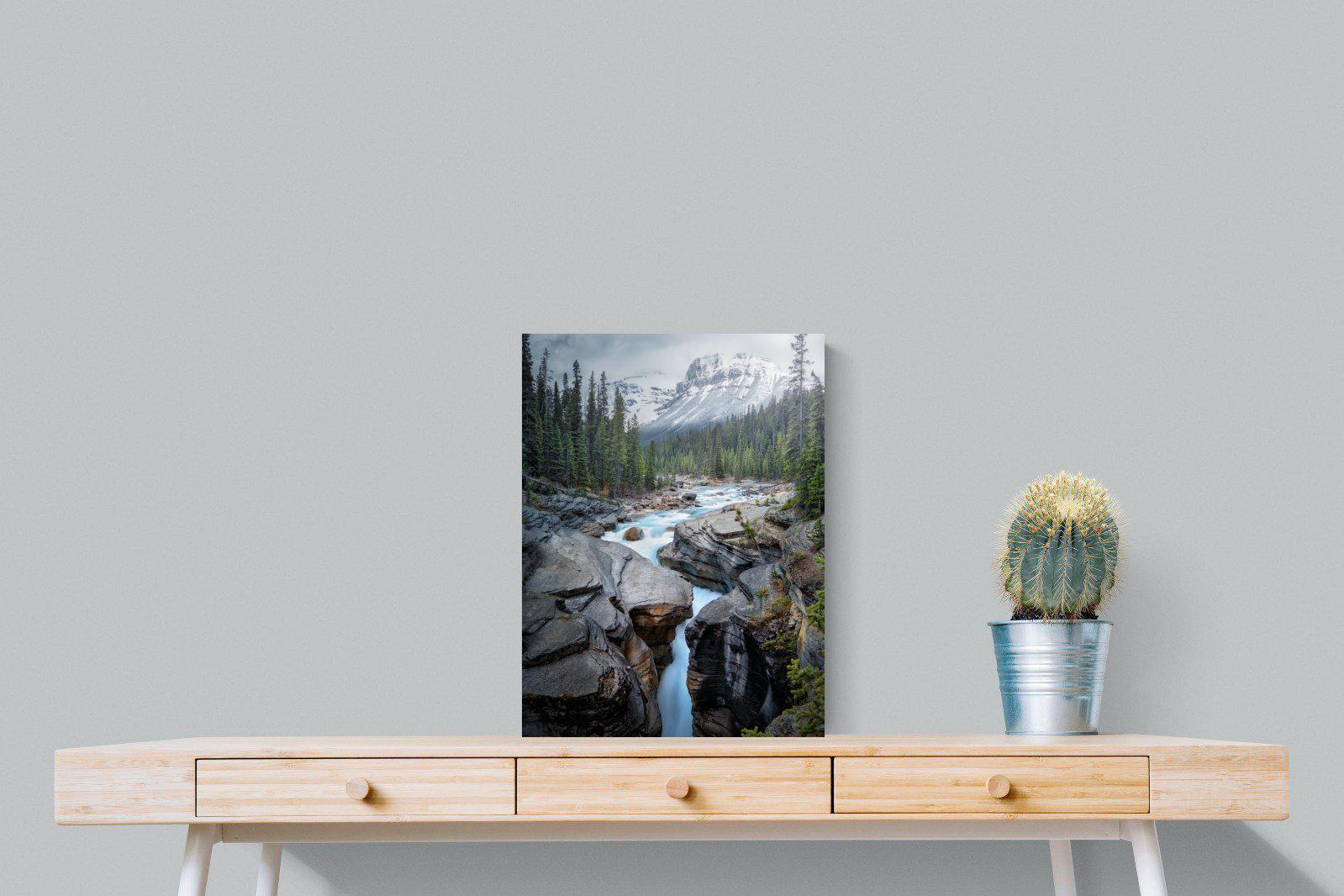 Mountain Stream-Wall_Art-45 x 60cm-Mounted Canvas-No Frame-Pixalot