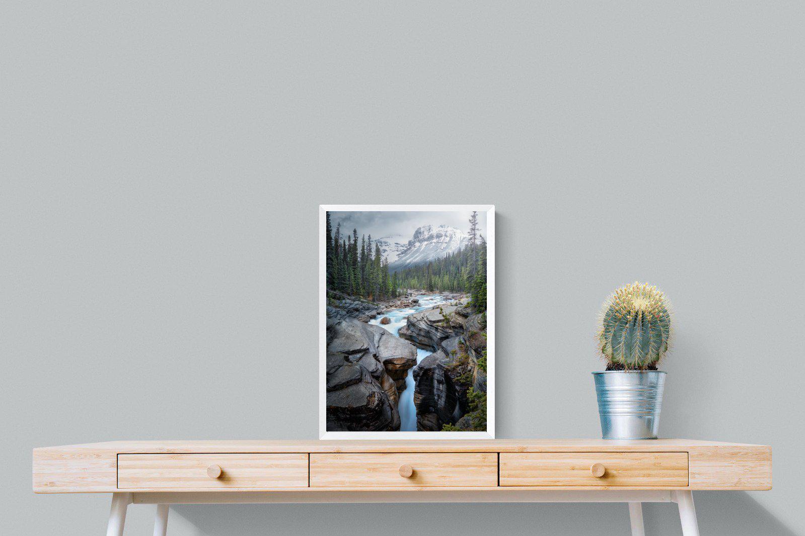 Mountain Stream-Wall_Art-45 x 60cm-Mounted Canvas-White-Pixalot