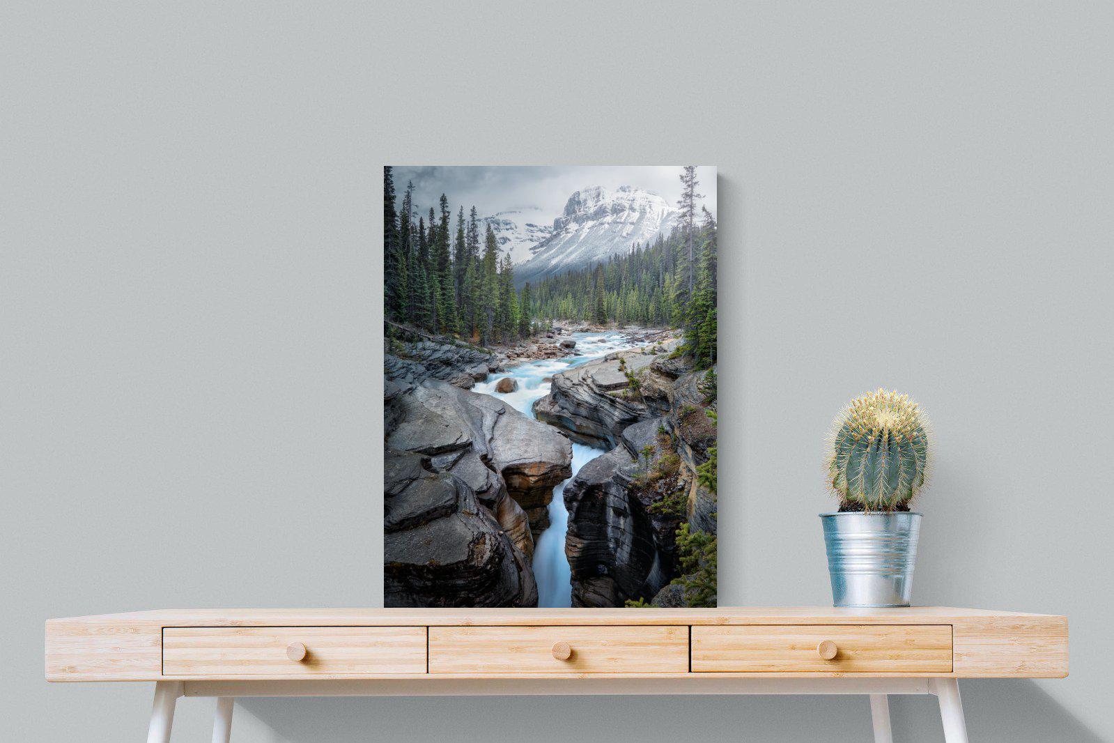 Mountain Stream-Wall_Art-60 x 80cm-Mounted Canvas-No Frame-Pixalot