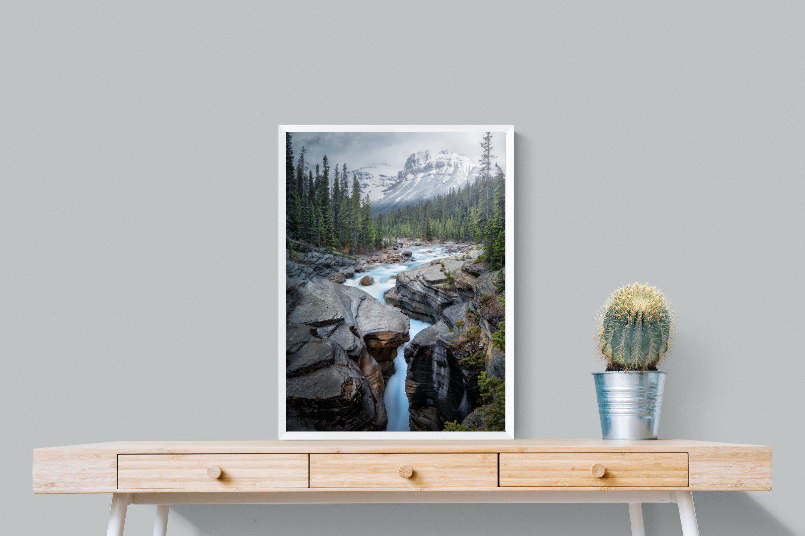 Mountain Stream-Wall_Art-60 x 80cm-Mounted Canvas-White-Pixalot