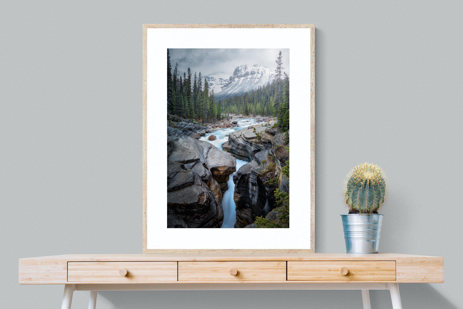 Mountain Stream-Wall_Art-75 x 100cm-Framed Print-Wood-Pixalot