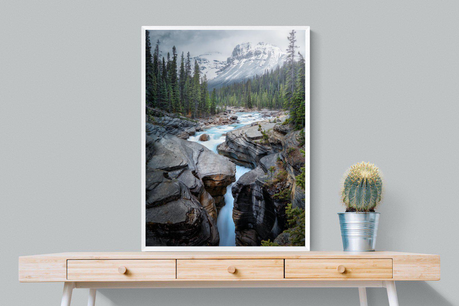 Mountain Stream-Wall_Art-75 x 100cm-Mounted Canvas-White-Pixalot