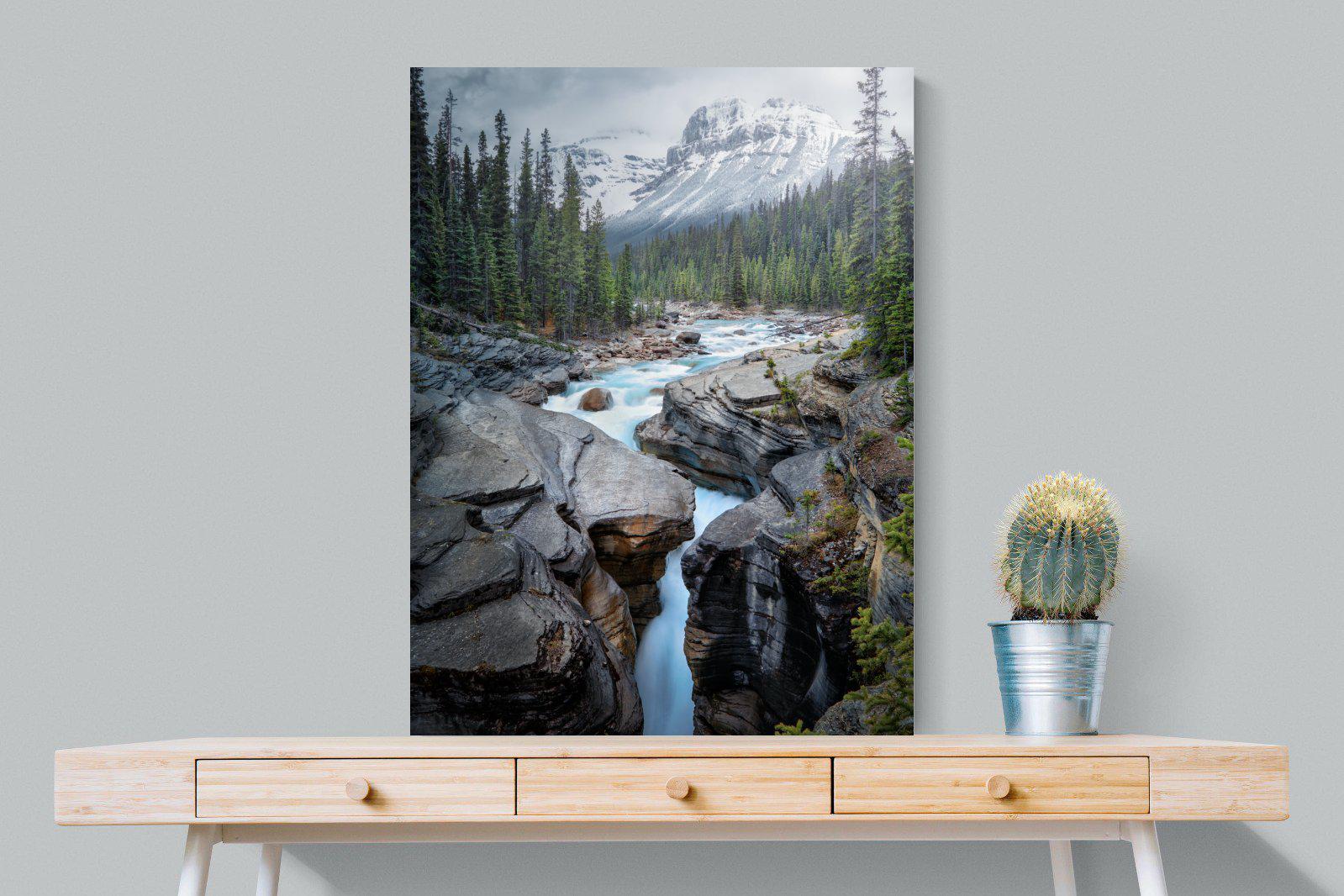 Mountain Stream-Wall_Art-75 x 100cm-Mounted Canvas-No Frame-Pixalot