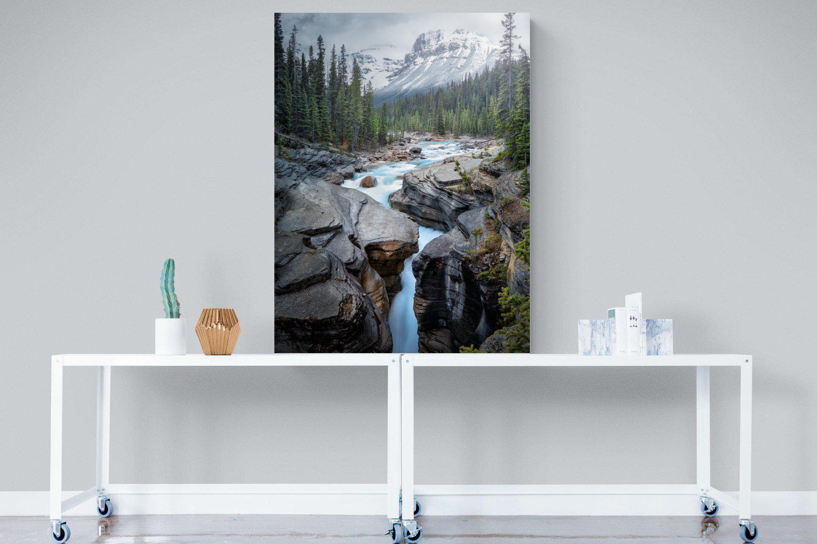 Mountain Stream-Wall_Art-90 x 120cm-Mounted Canvas-No Frame-Pixalot