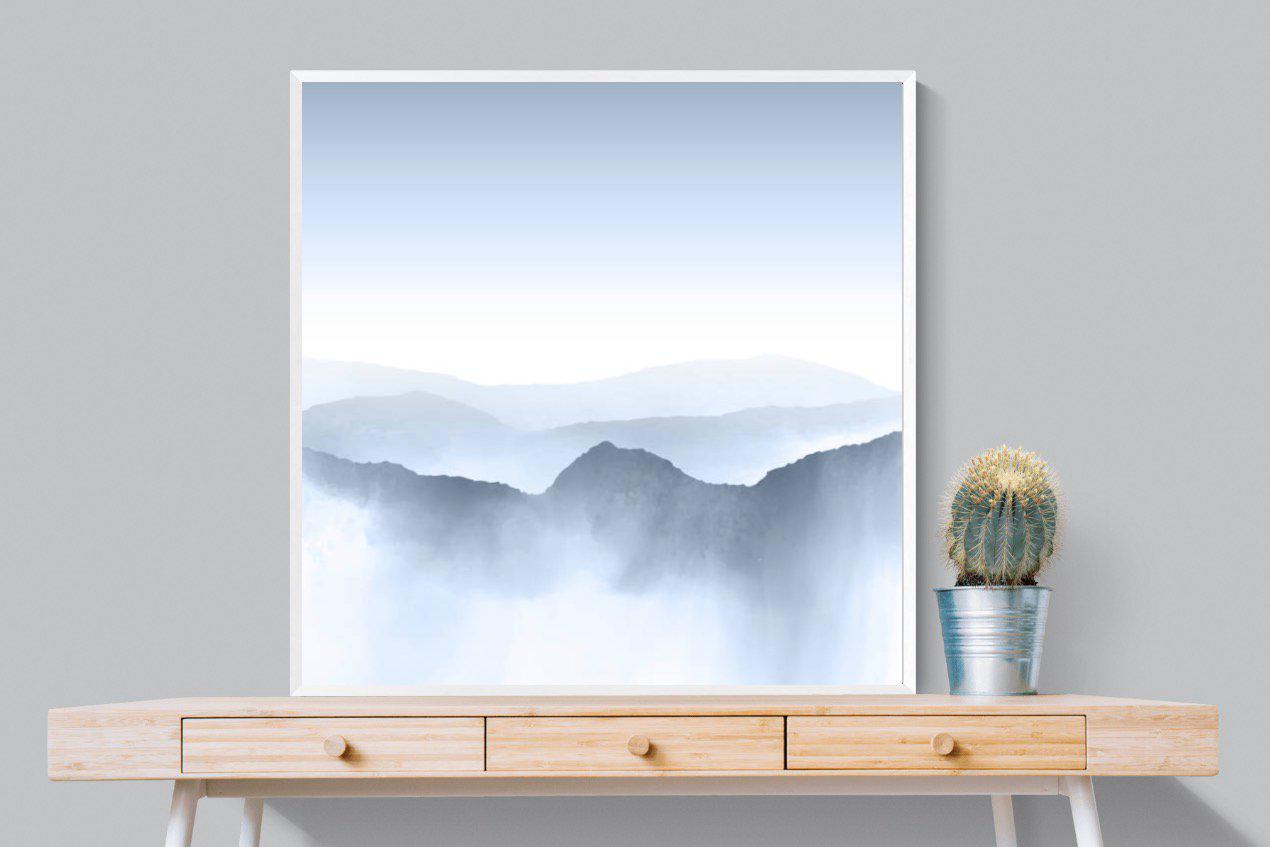 Mountains Watercolour-Wall_Art-100 x 100cm-Mounted Canvas-White-Pixalot