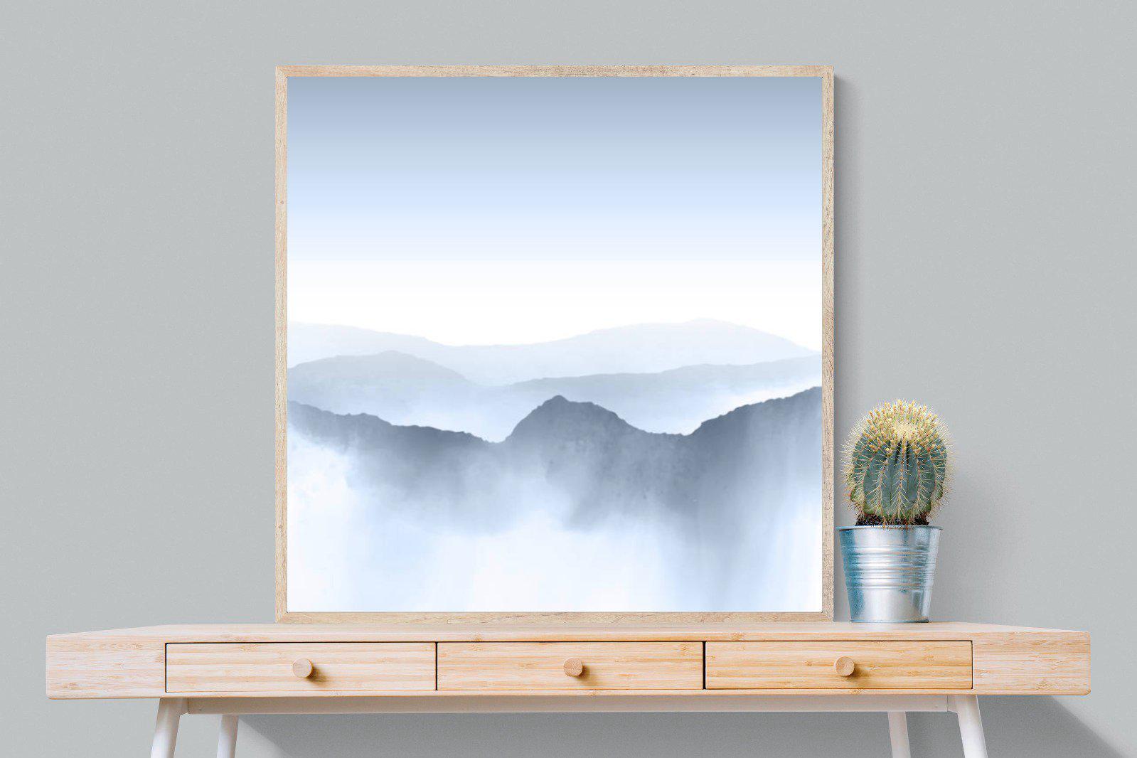 Mountains Watercolour-Wall_Art-100 x 100cm-Mounted Canvas-Wood-Pixalot