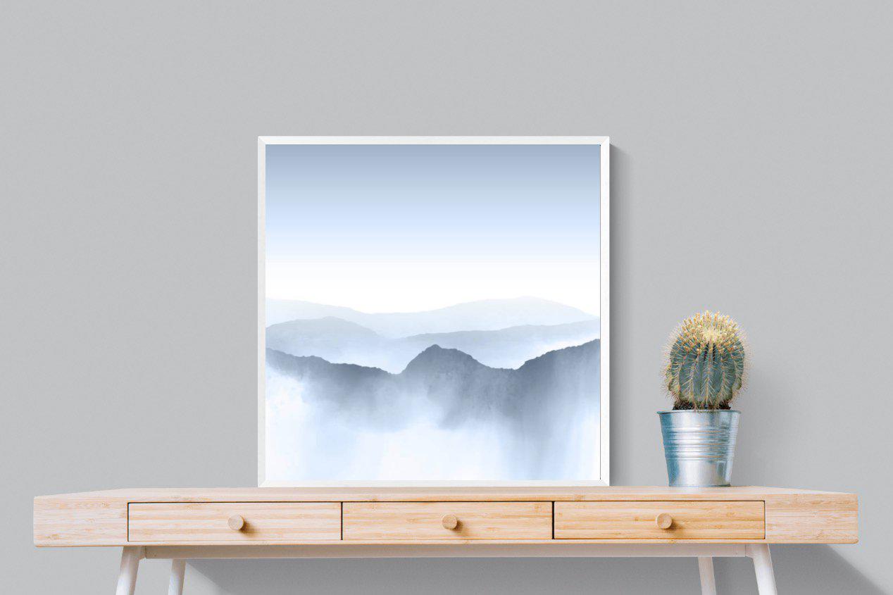 Mountains Watercolour-Wall_Art-80 x 80cm-Mounted Canvas-White-Pixalot