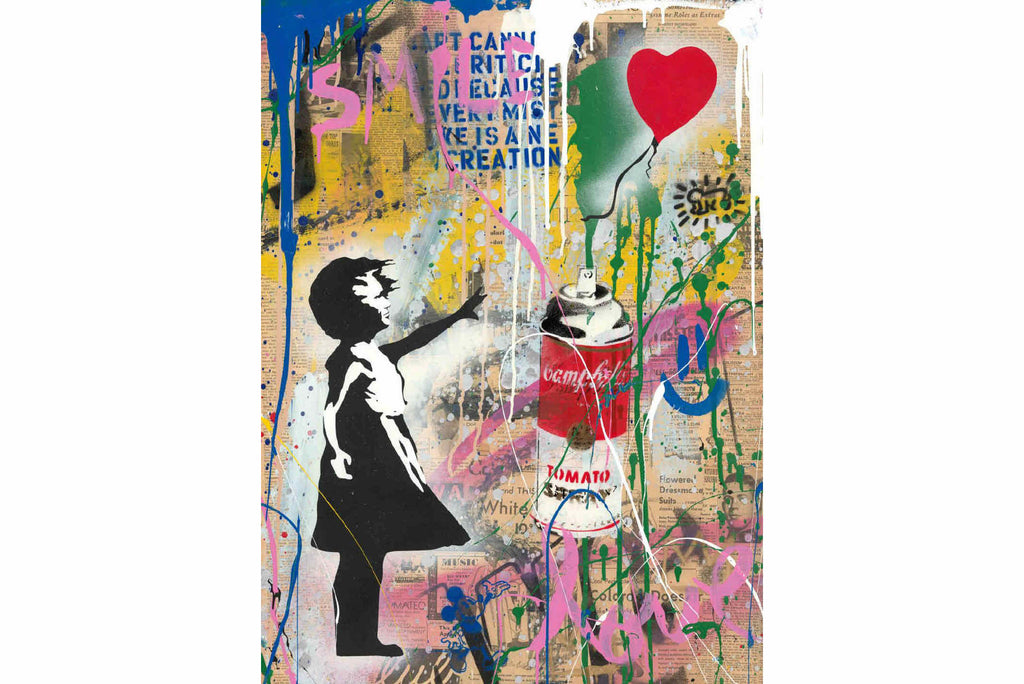 Mr Brainwash Banksy Tribute Street Art-Wall_Art-Pixalot