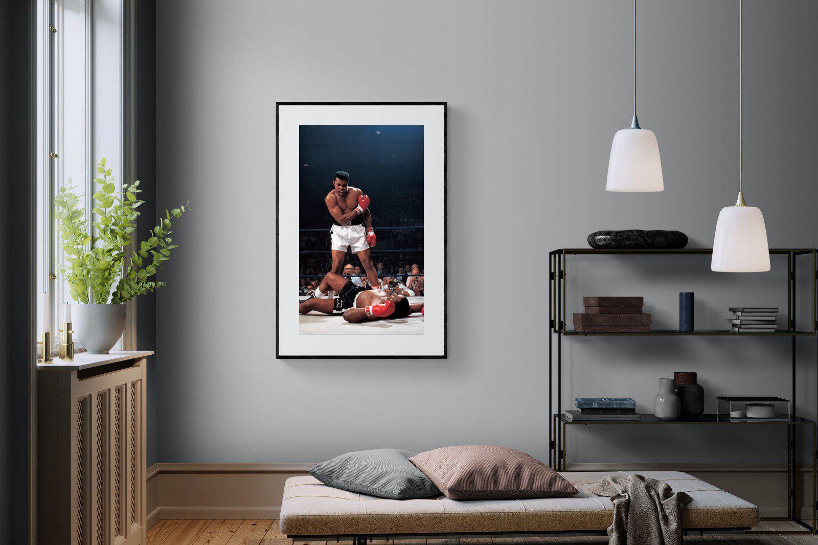 Muhammad Ali-Wall_Art-100 x 150cm-Framed Print-Black-Pixalot