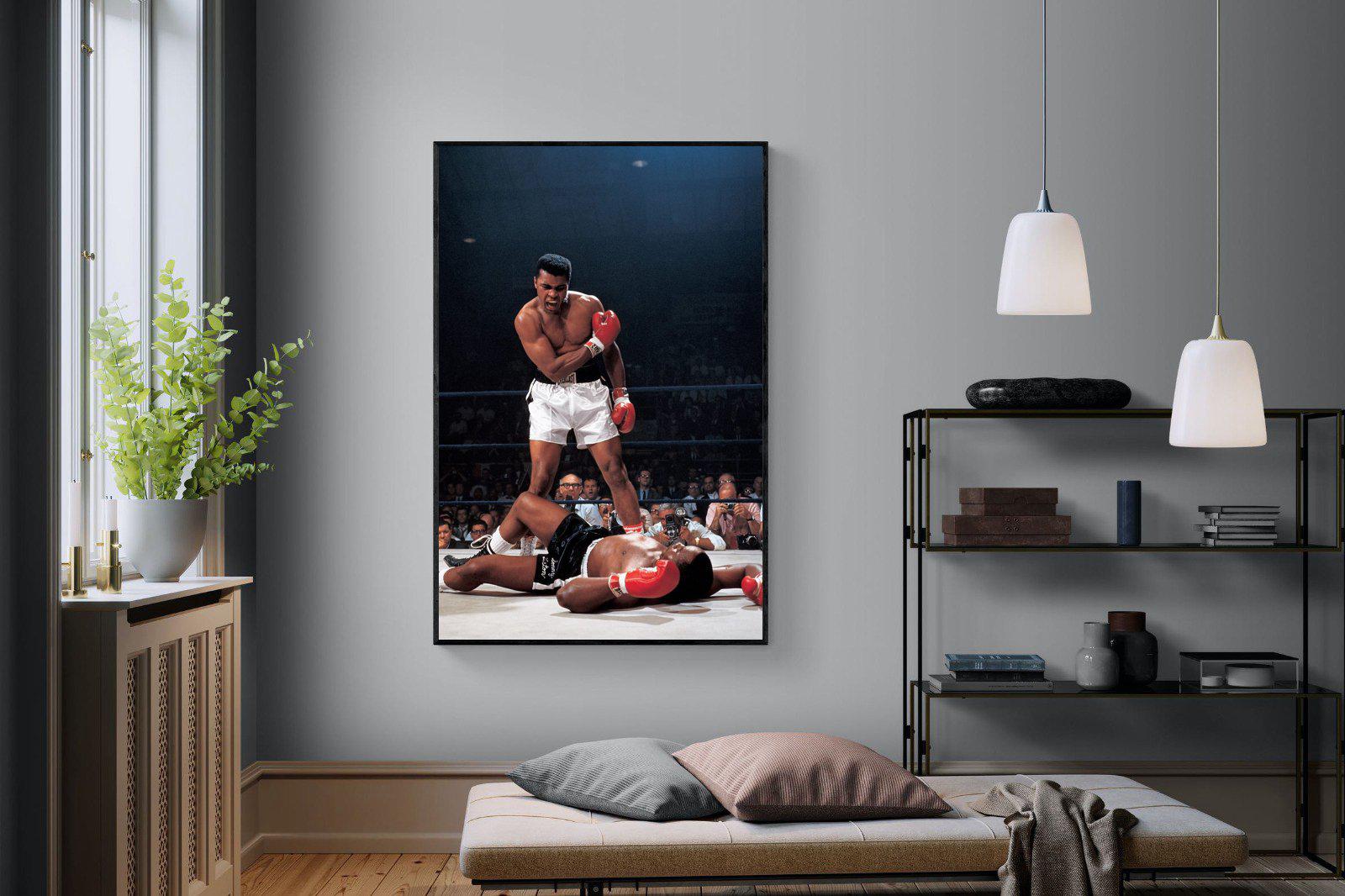 Muhammad Ali-Wall_Art-120 x 180cm-Mounted Canvas-Black-Pixalot
