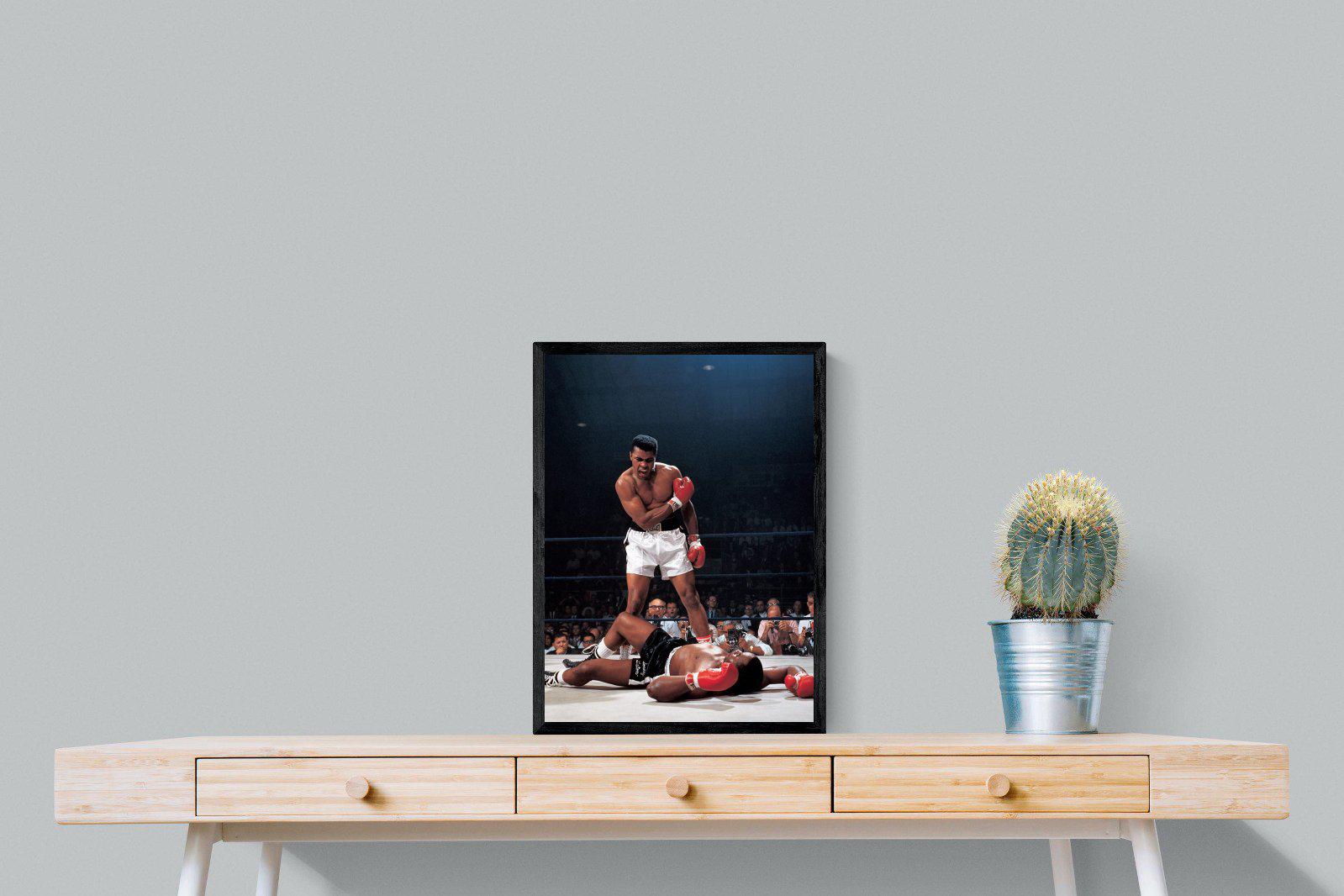 Muhammad Ali-Wall_Art-45 x 60cm-Mounted Canvas-Black-Pixalot