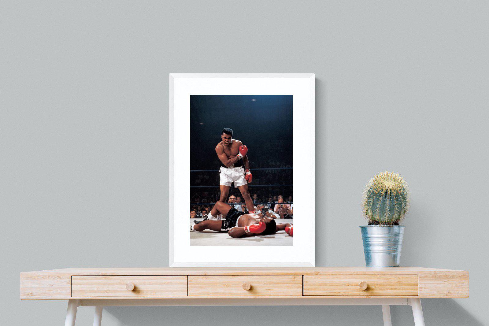 Muhammad Ali-Wall_Art-60 x 80cm-Framed Print-White-Pixalot