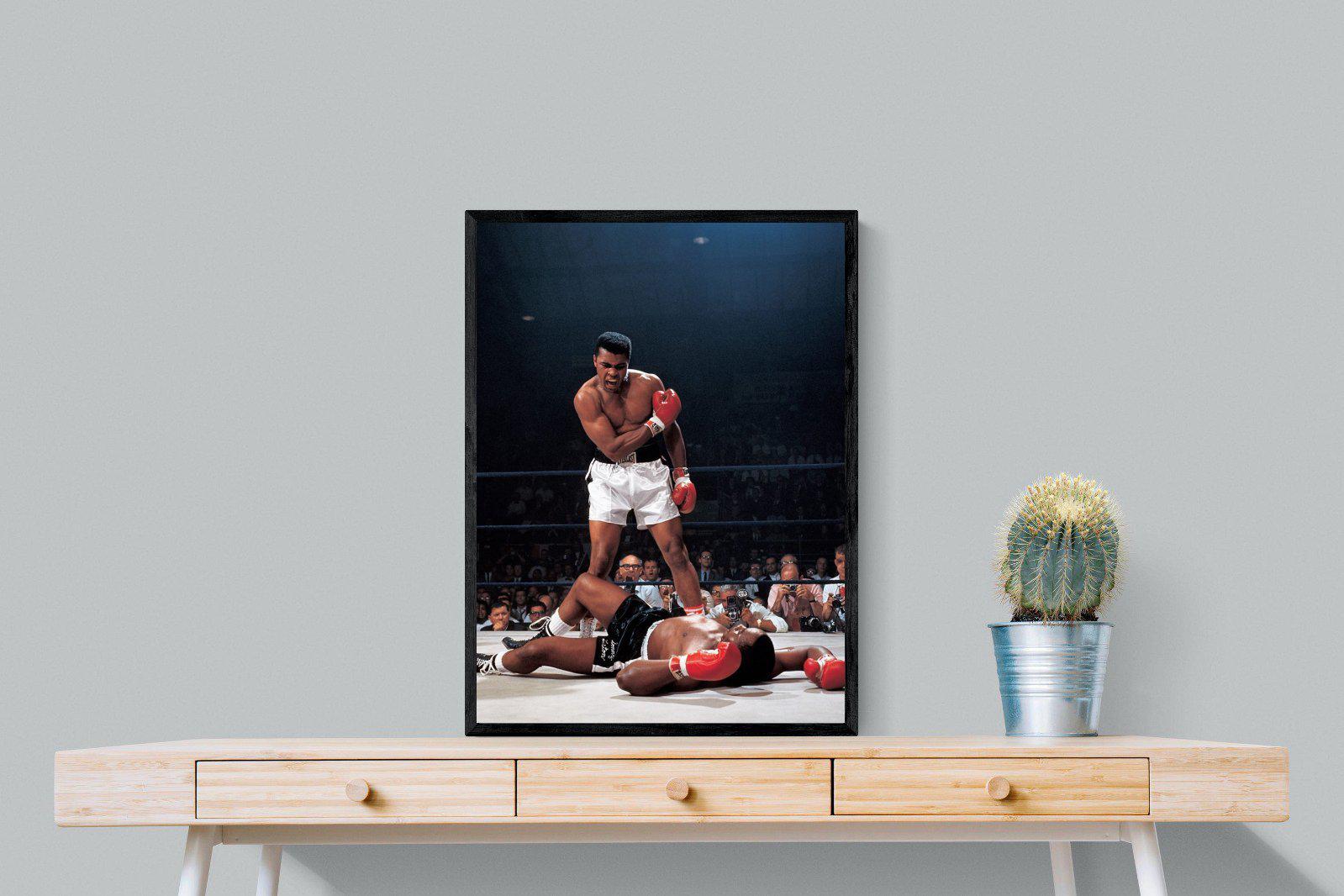 Muhammad Ali-Wall_Art-60 x 80cm-Mounted Canvas-Black-Pixalot