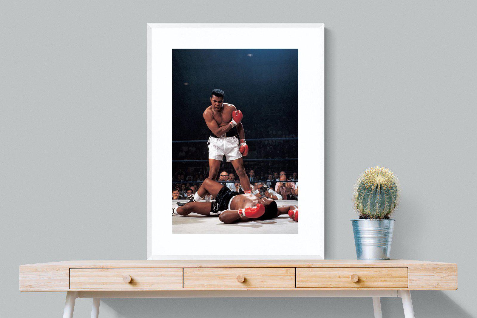 Muhammad Ali-Wall_Art-75 x 100cm-Framed Print-White-Pixalot