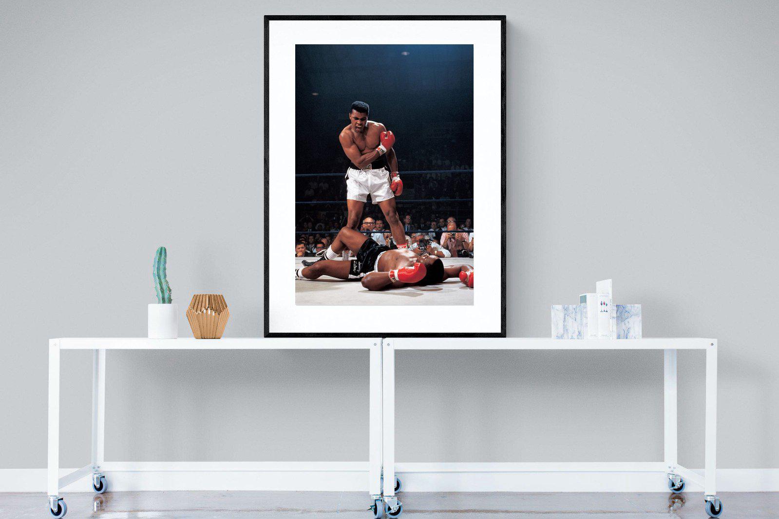 Muhammad Ali-Wall_Art-90 x 120cm-Framed Print-Black-Pixalot