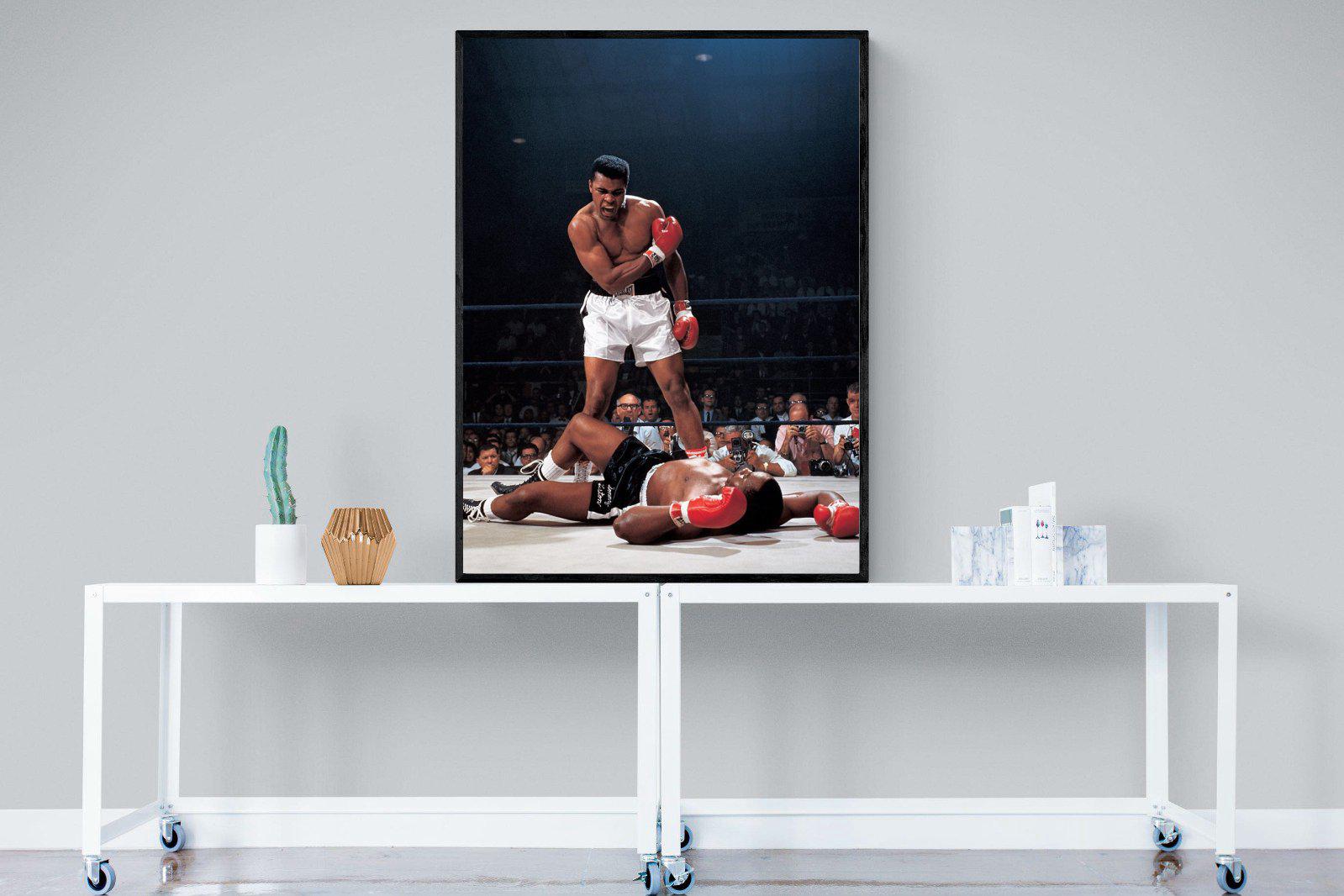 Muhammad Ali-Wall_Art-90 x 120cm-Mounted Canvas-Black-Pixalot