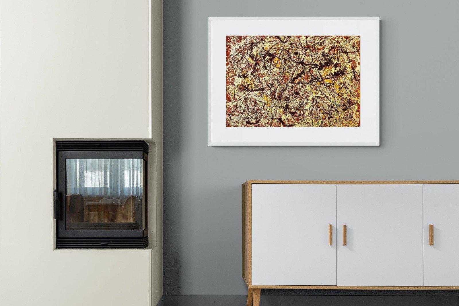 Mural on Indian Red Ground-Wall_Art-100 x 75cm-Framed Print-White-Pixalot