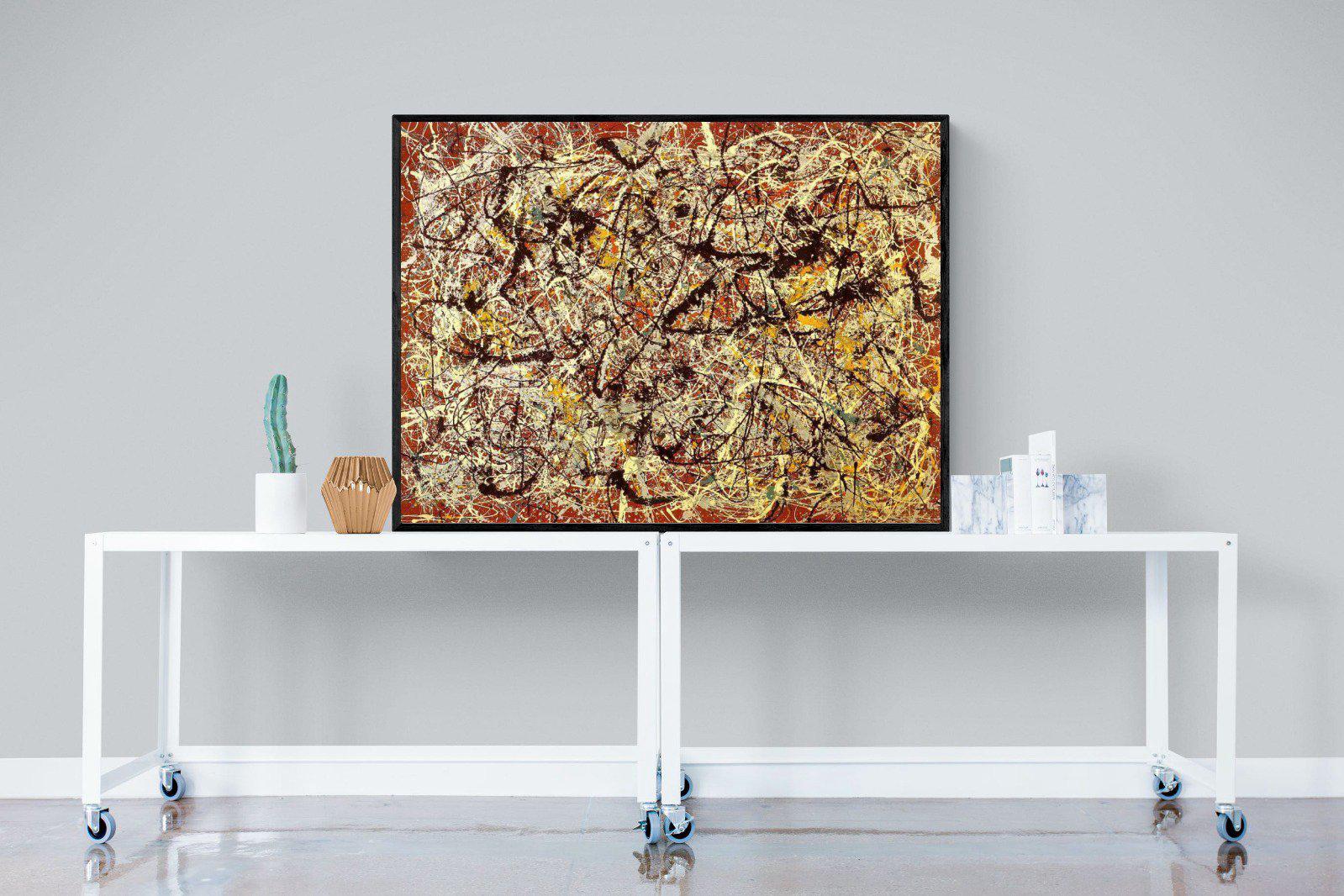 Mural on Indian Red Ground-Wall_Art-120 x 90cm-Mounted Canvas-Black-Pixalot
