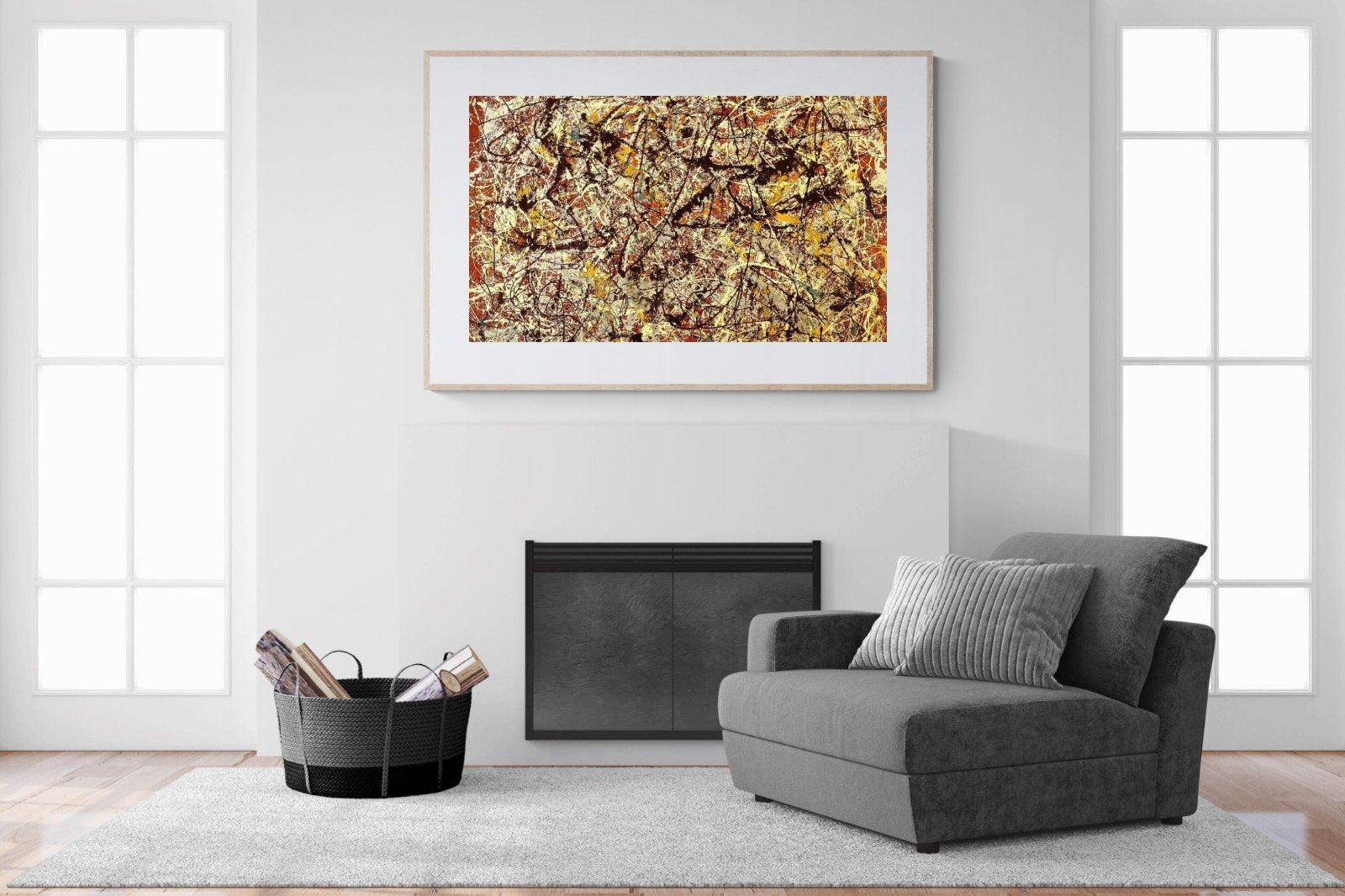 Mural on Indian Red Ground-Wall_Art-150 x 100cm-Framed Print-Wood-Pixalot