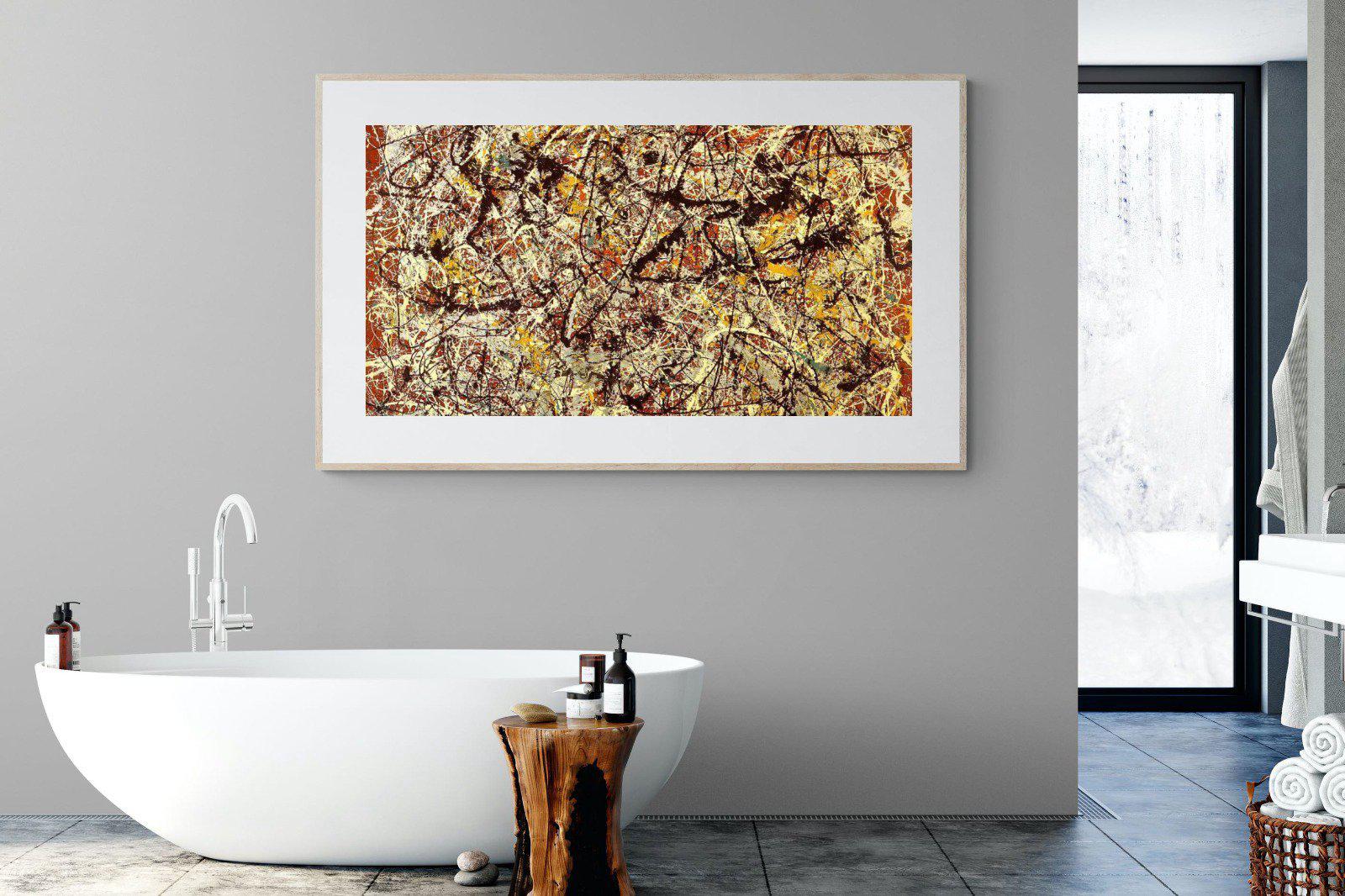 Mural on Indian Red Ground-Wall_Art-180 x 110cm-Framed Print-Wood-Pixalot