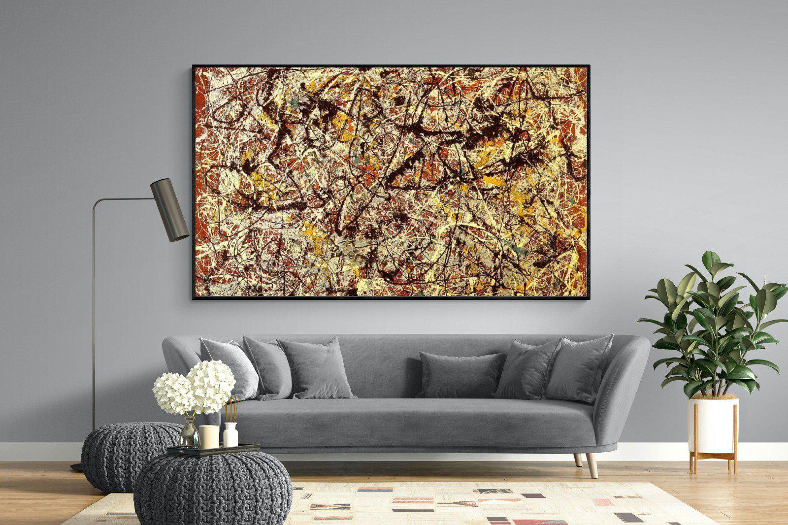 Mural on Indian Red Ground-Wall_Art-220 x 130cm-Mounted Canvas-Black-Pixalot