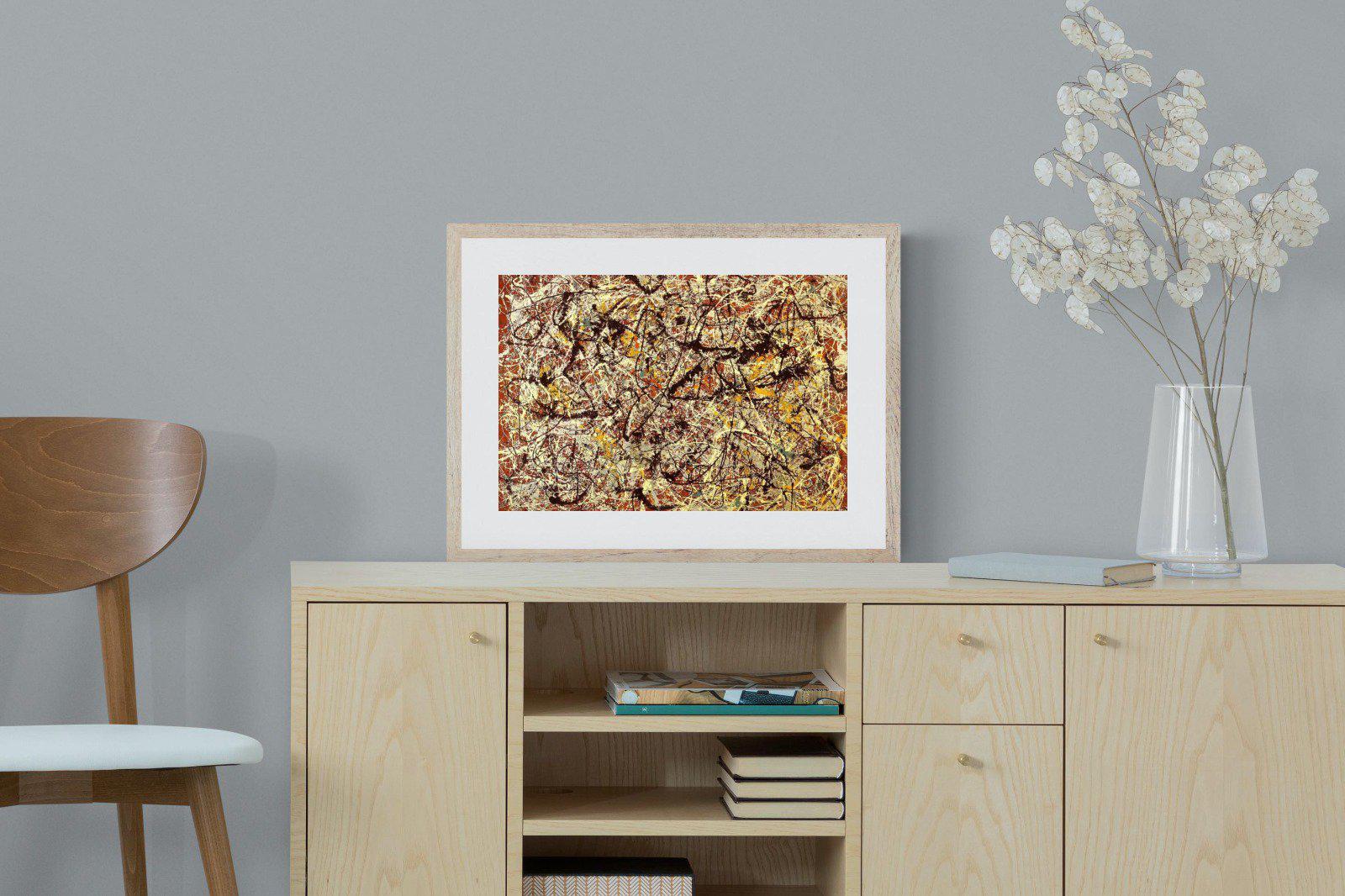 Mural on Indian Red Ground-Wall_Art-60 x 45cm-Framed Print-Wood-Pixalot