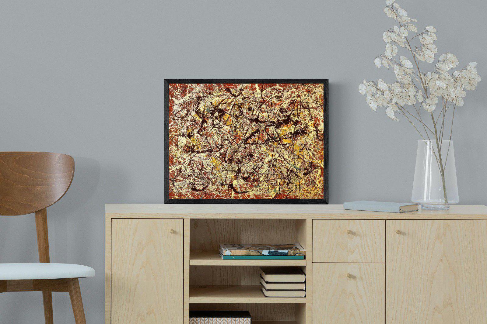 Mural on Indian Red Ground-Wall_Art-60 x 45cm-Mounted Canvas-Black-Pixalot