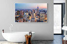 NYC Sunset-Wall_Art-180 x 110cm-Mounted Canvas-White-Pixalot