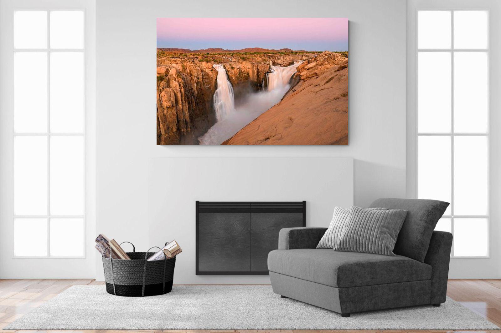 Namibian Falls-Wall_Art-150 x 100cm-Mounted Canvas-No Frame-Pixalot