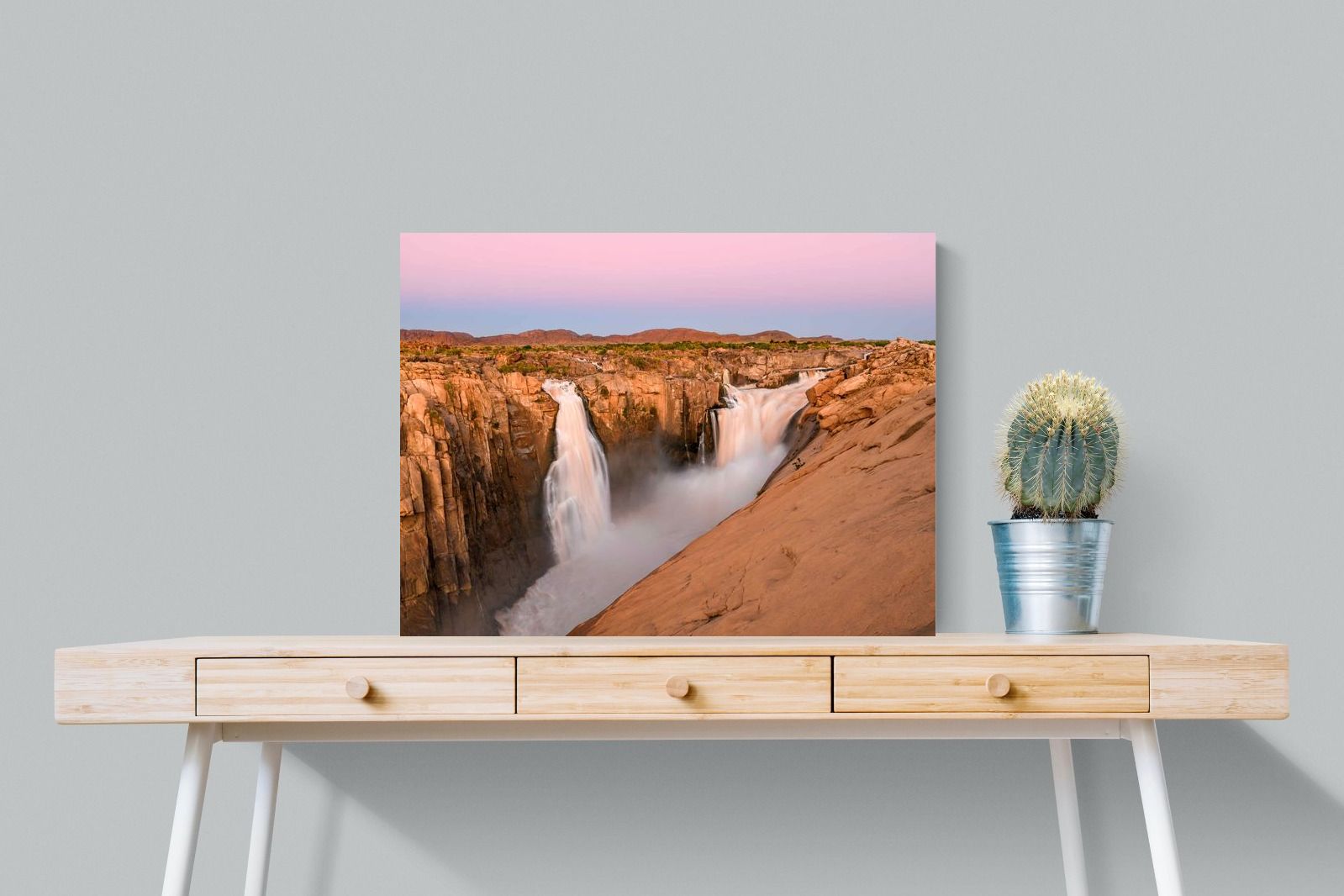 Namibian Falls-Wall_Art-80 x 60cm-Mounted Canvas-No Frame-Pixalot