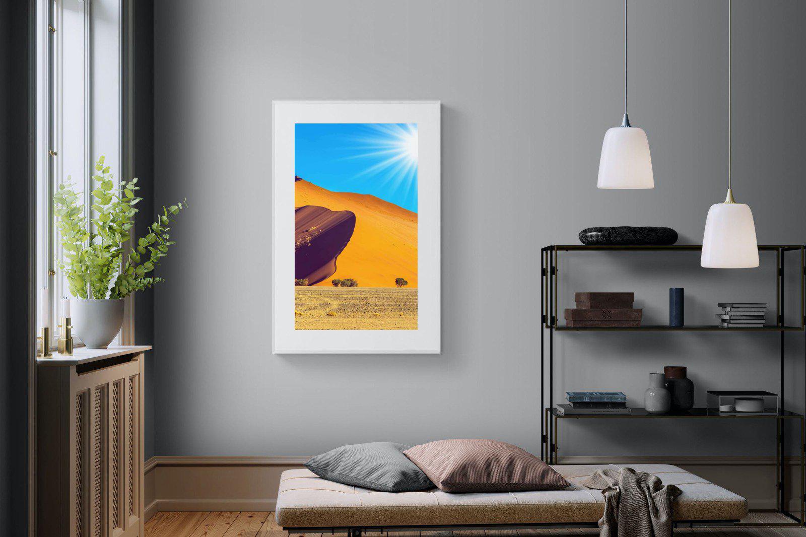 Namibian Landscape-Wall_Art-100 x 150cm-Framed Print-White-Pixalot