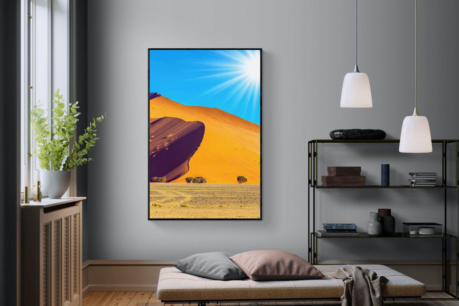 Namibian Landscape-Wall_Art-120 x 180cm-Mounted Canvas-Black-Pixalot