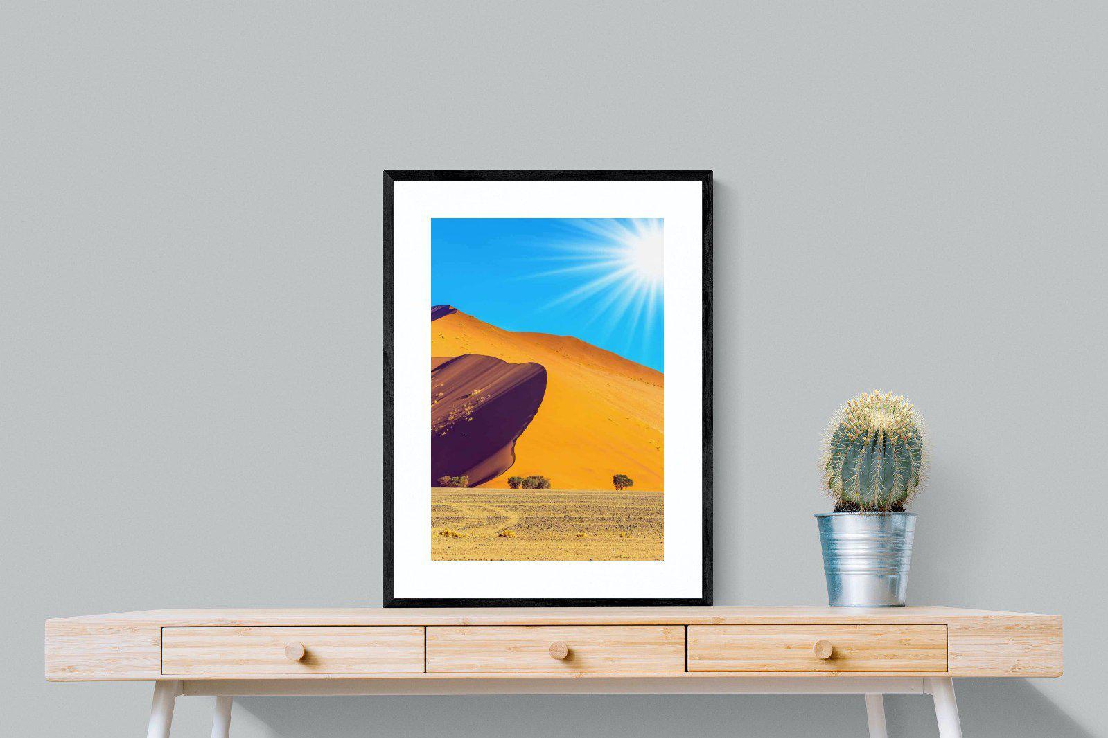 Namibian Landscape-Wall_Art-60 x 80cm-Framed Print-Black-Pixalot