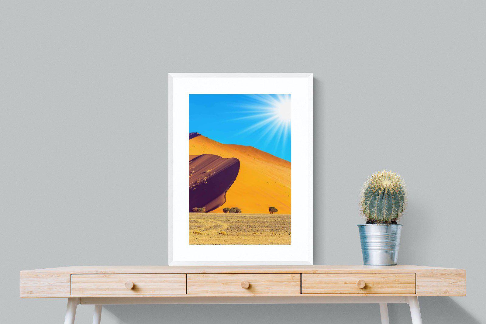 Namibian Landscape-Wall_Art-60 x 80cm-Framed Print-White-Pixalot