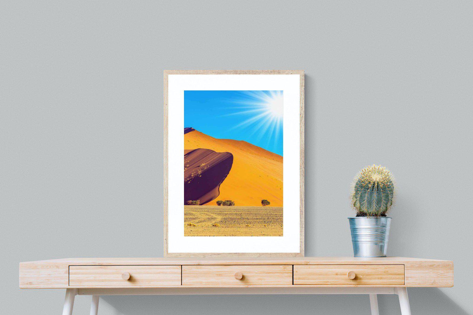 Namibian Landscape-Wall_Art-60 x 80cm-Framed Print-Wood-Pixalot