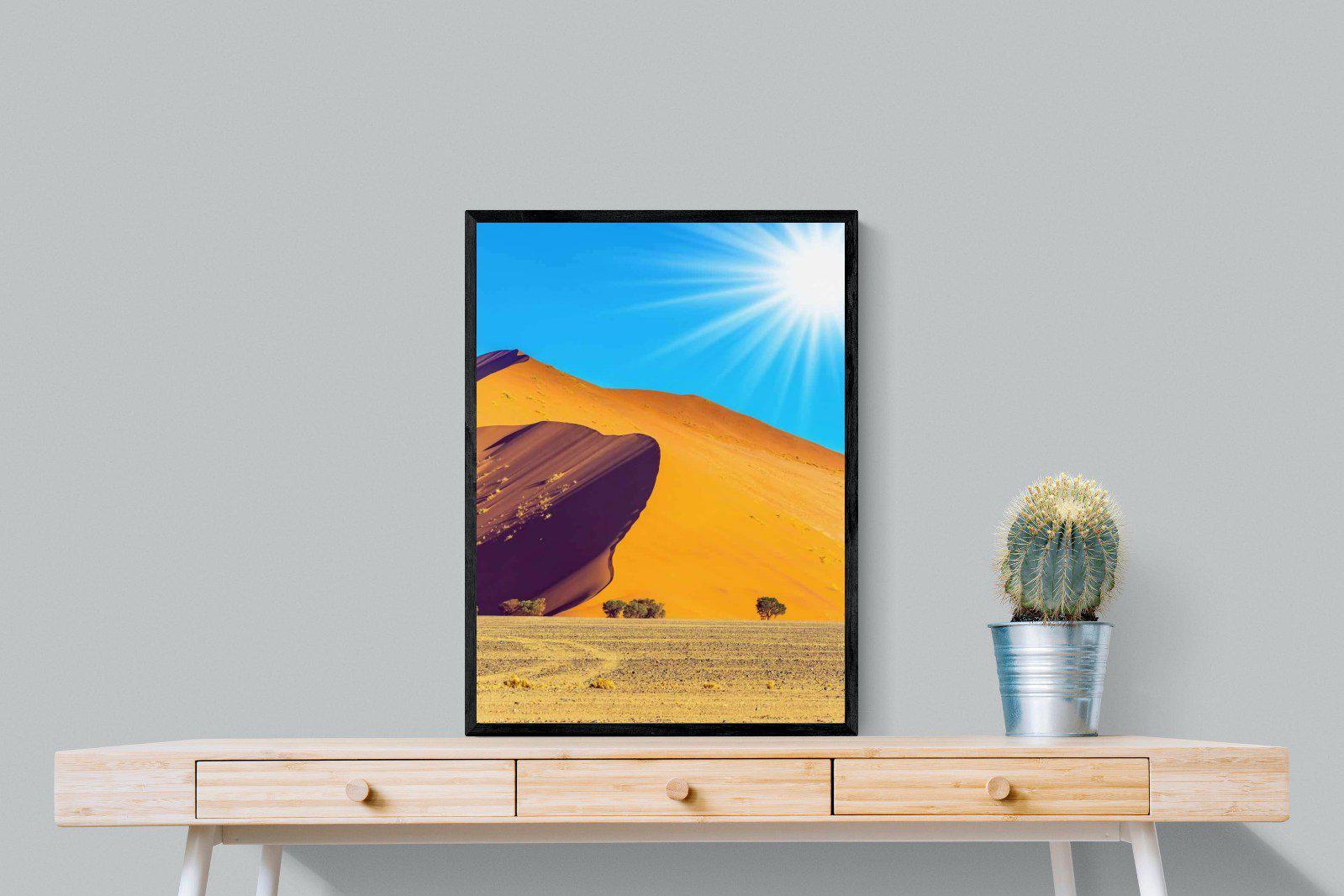 Namibian Landscape-Wall_Art-60 x 80cm-Mounted Canvas-Black-Pixalot