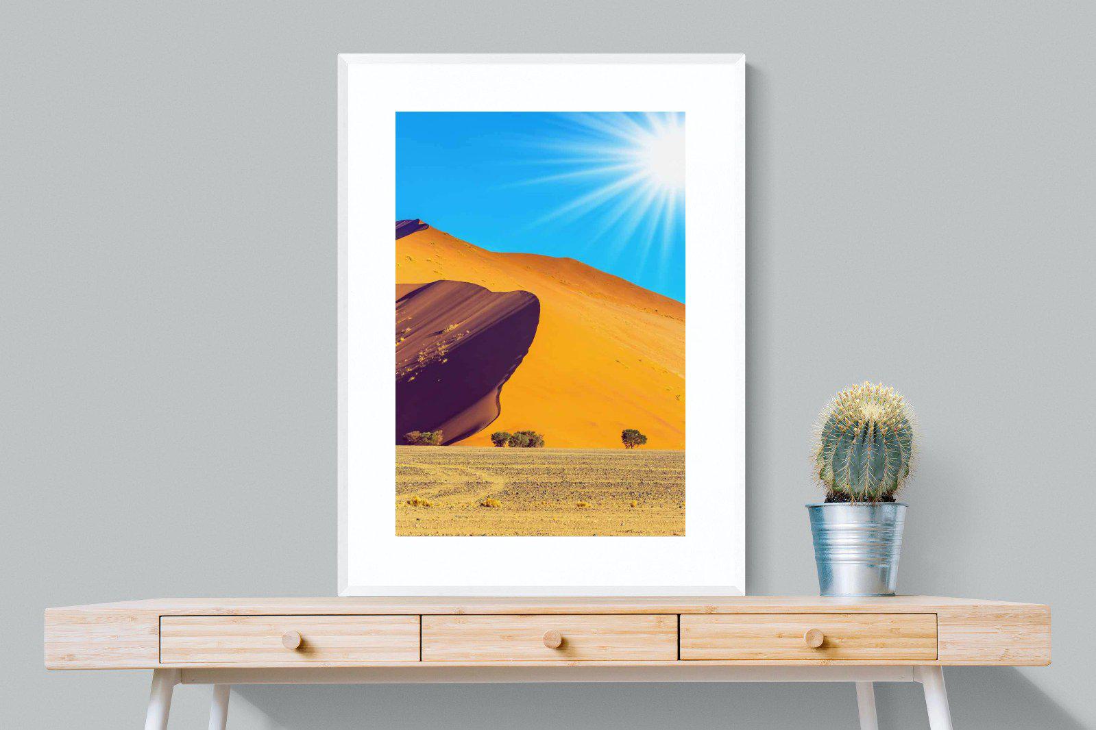 Namibian Landscape-Wall_Art-75 x 100cm-Framed Print-White-Pixalot