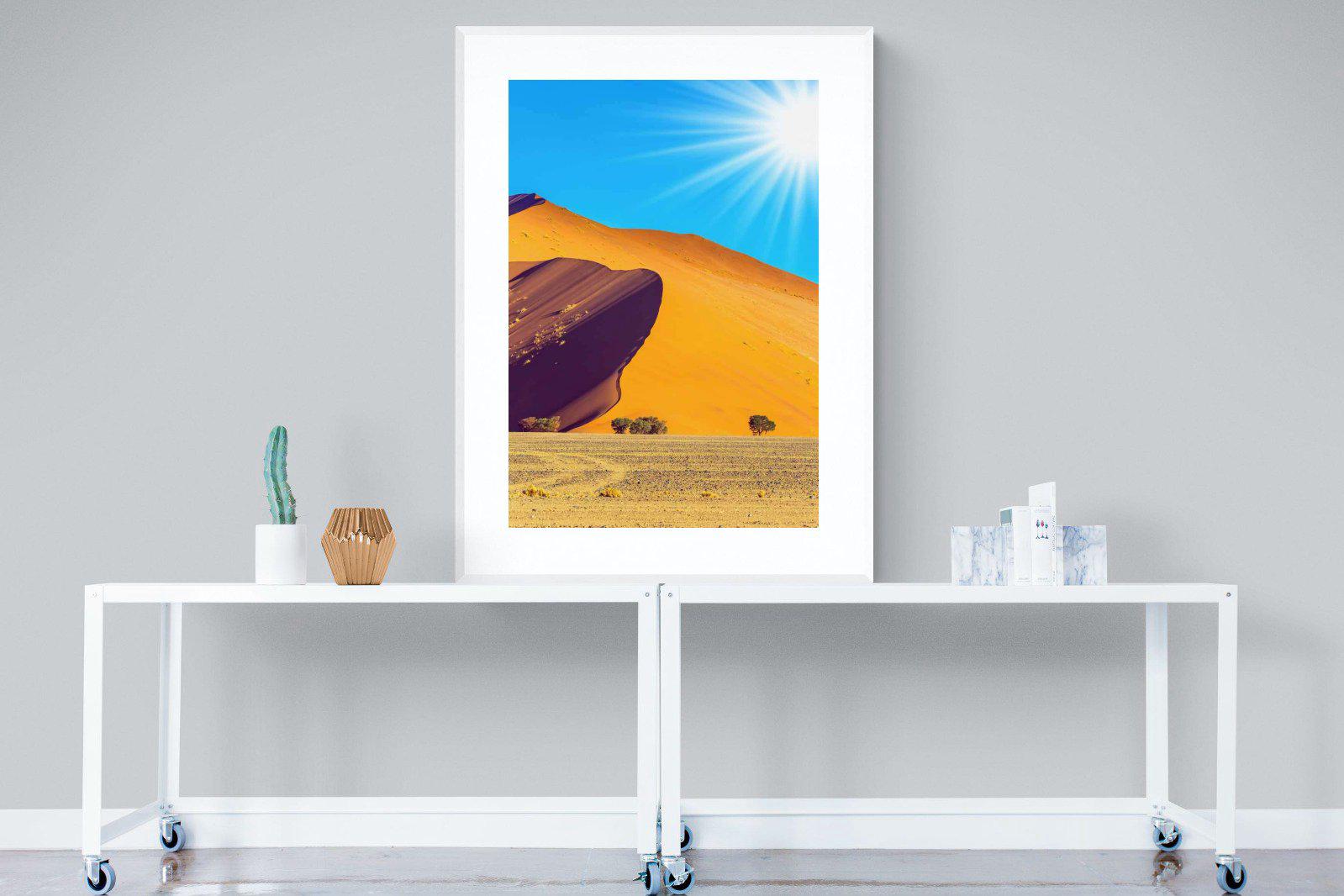 Namibian Landscape-Wall_Art-90 x 120cm-Framed Print-White-Pixalot
