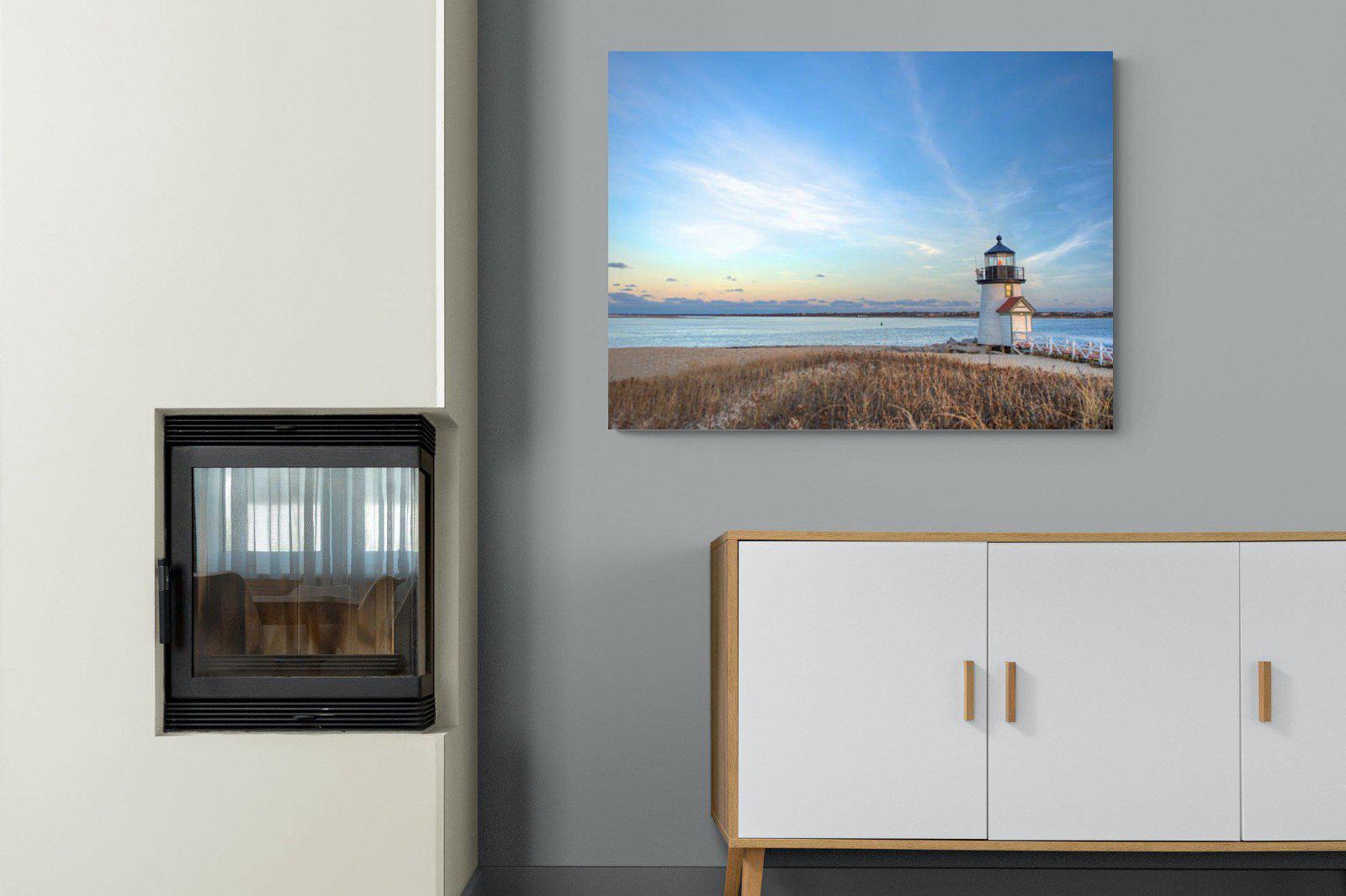 Nantucket Lighthouse-Wall_Art-100 x 75cm-Mounted Canvas-No Frame-Pixalot